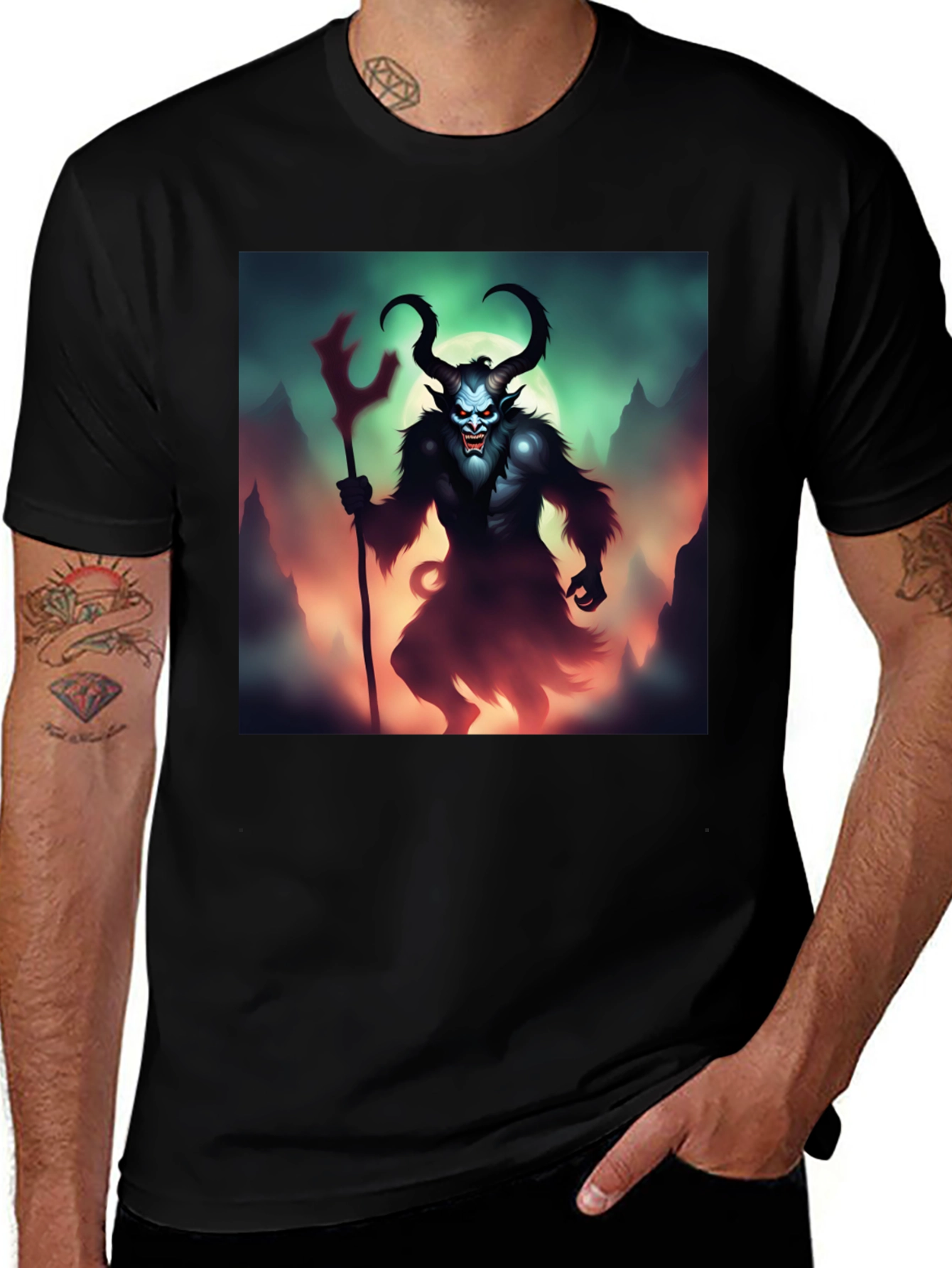 Krampus Graphic Tee - Spooky Holiday T-Shirt