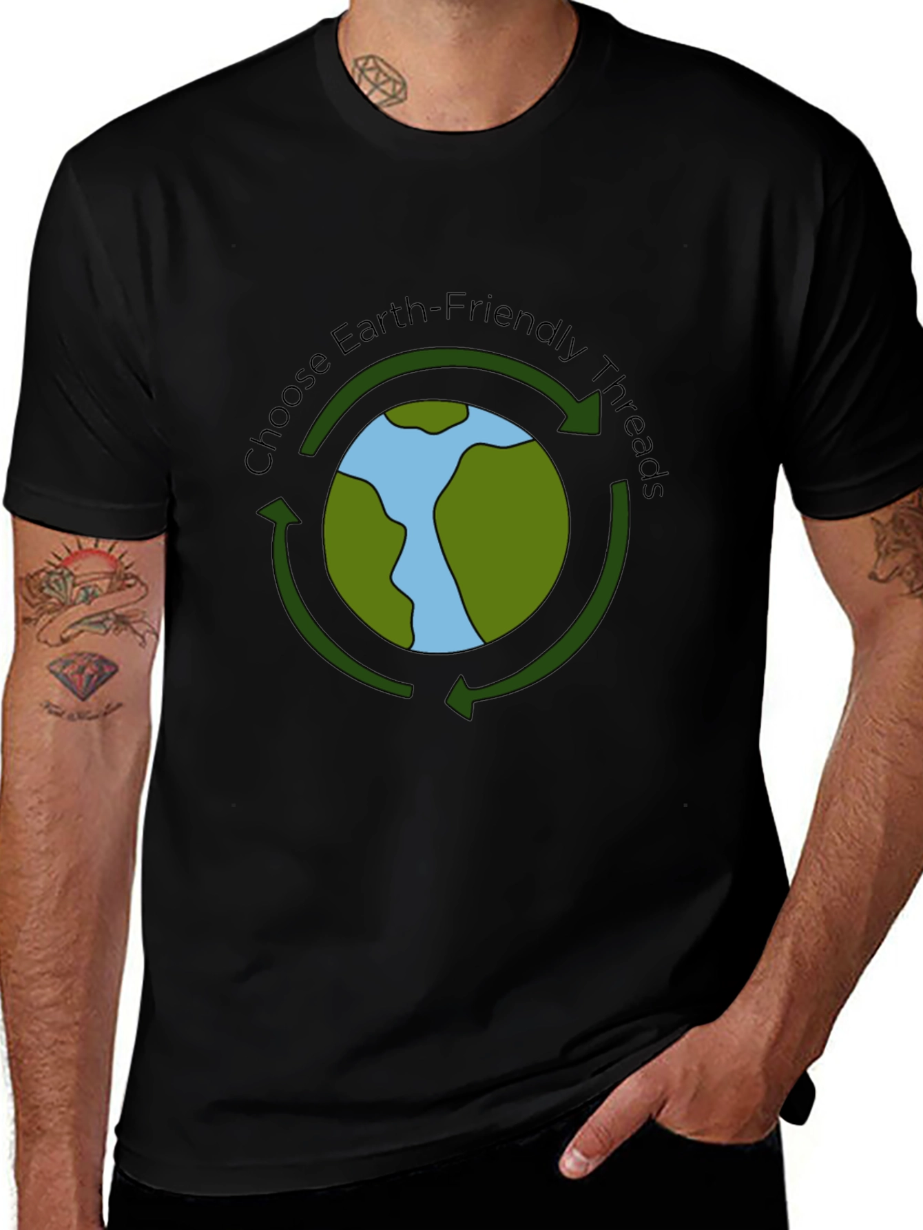 Variant 15 of Earth-Friendly Threads Graphic Tee - Eco-Conscious Style