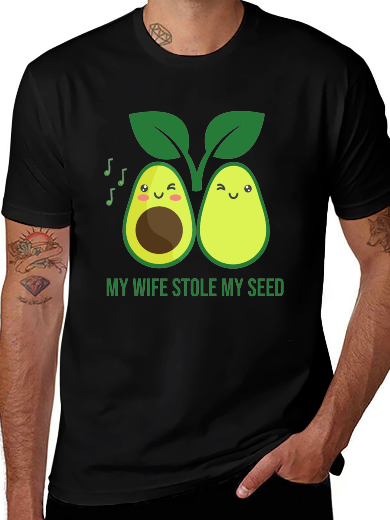 Variant 8 of Funny Avocado Graphic T-Shirt - Stole My Seed
