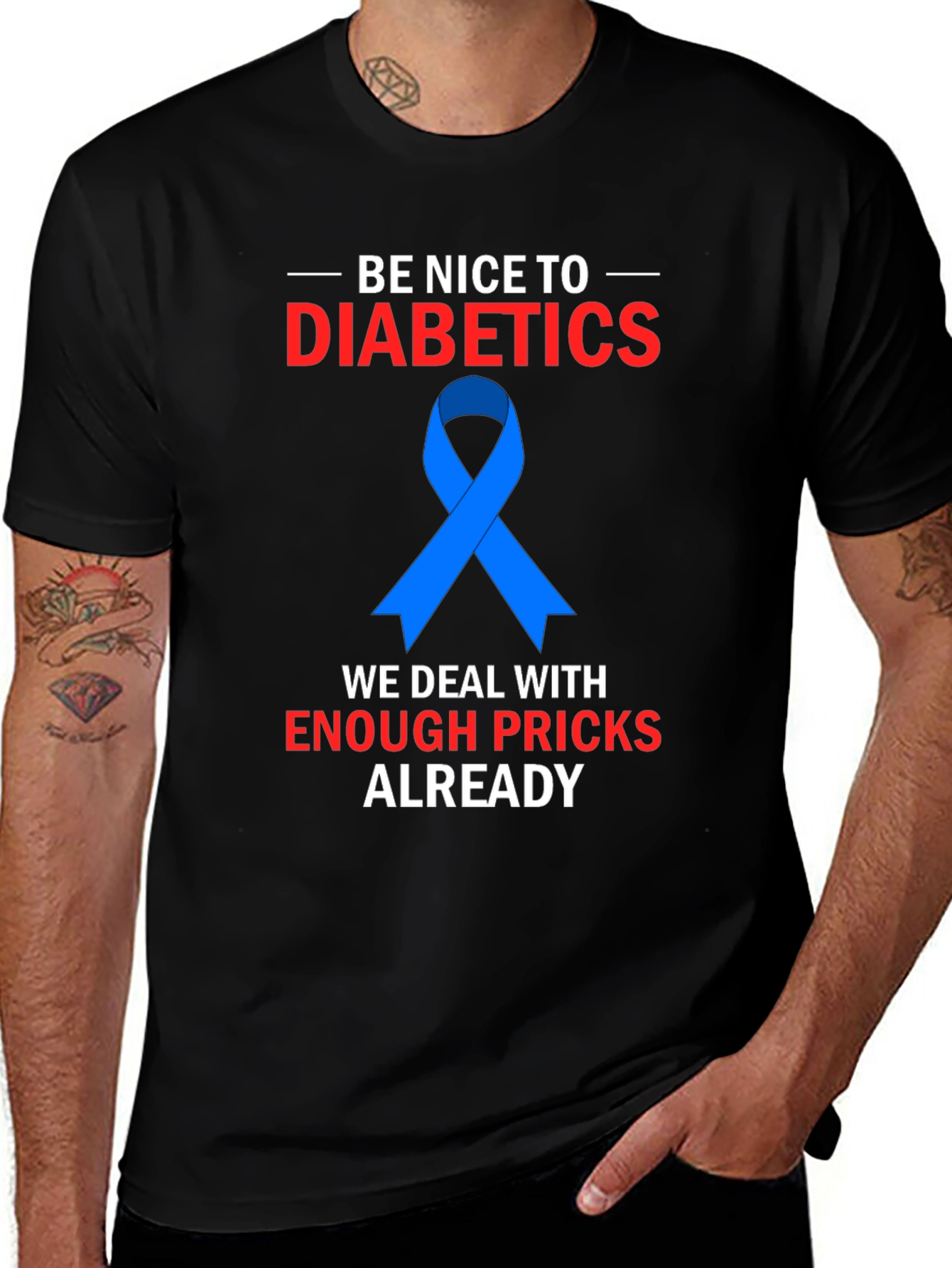 Variant 15 of Be Nice to Diabetics T-Shirt