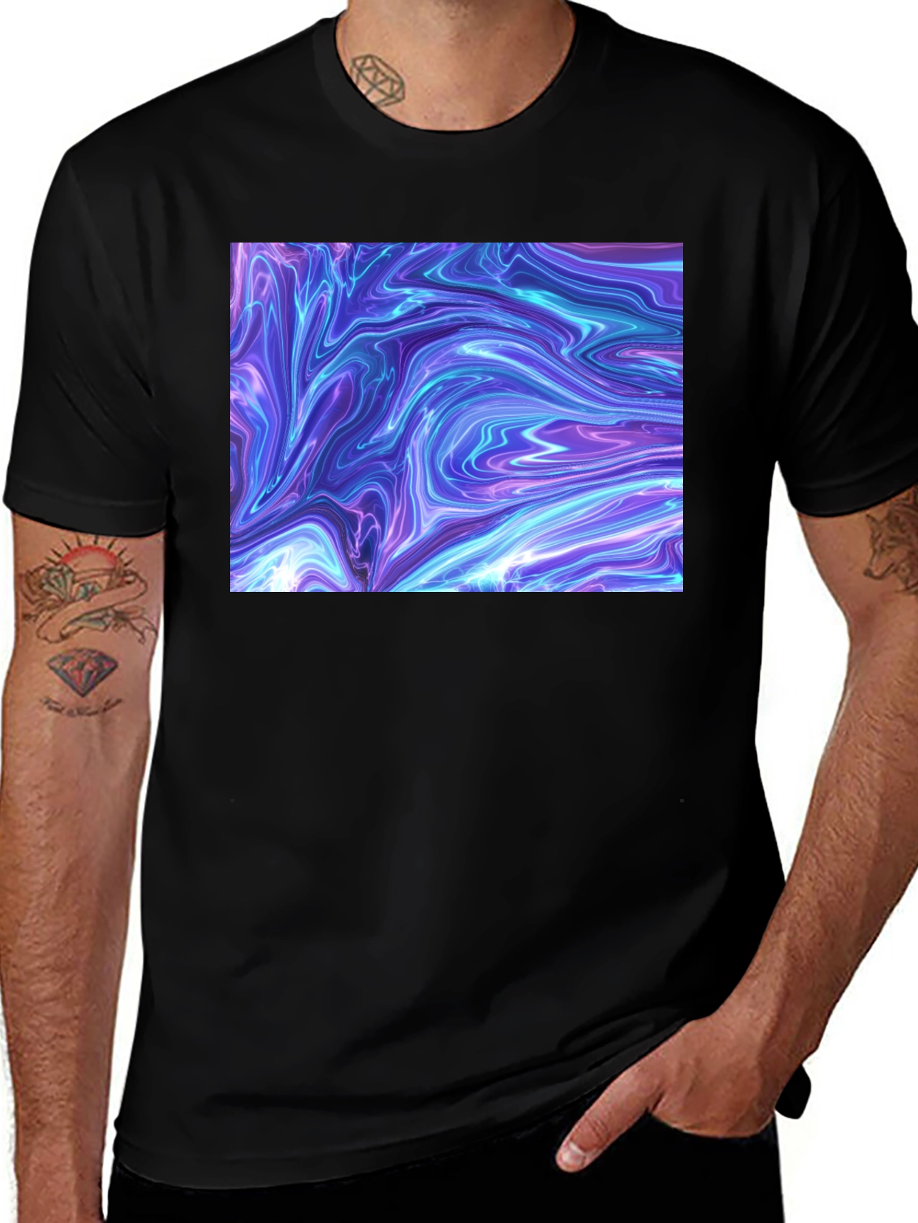 Variant 8 of Abstract Swirl Graphic Tee - Modern Art T-Shirt