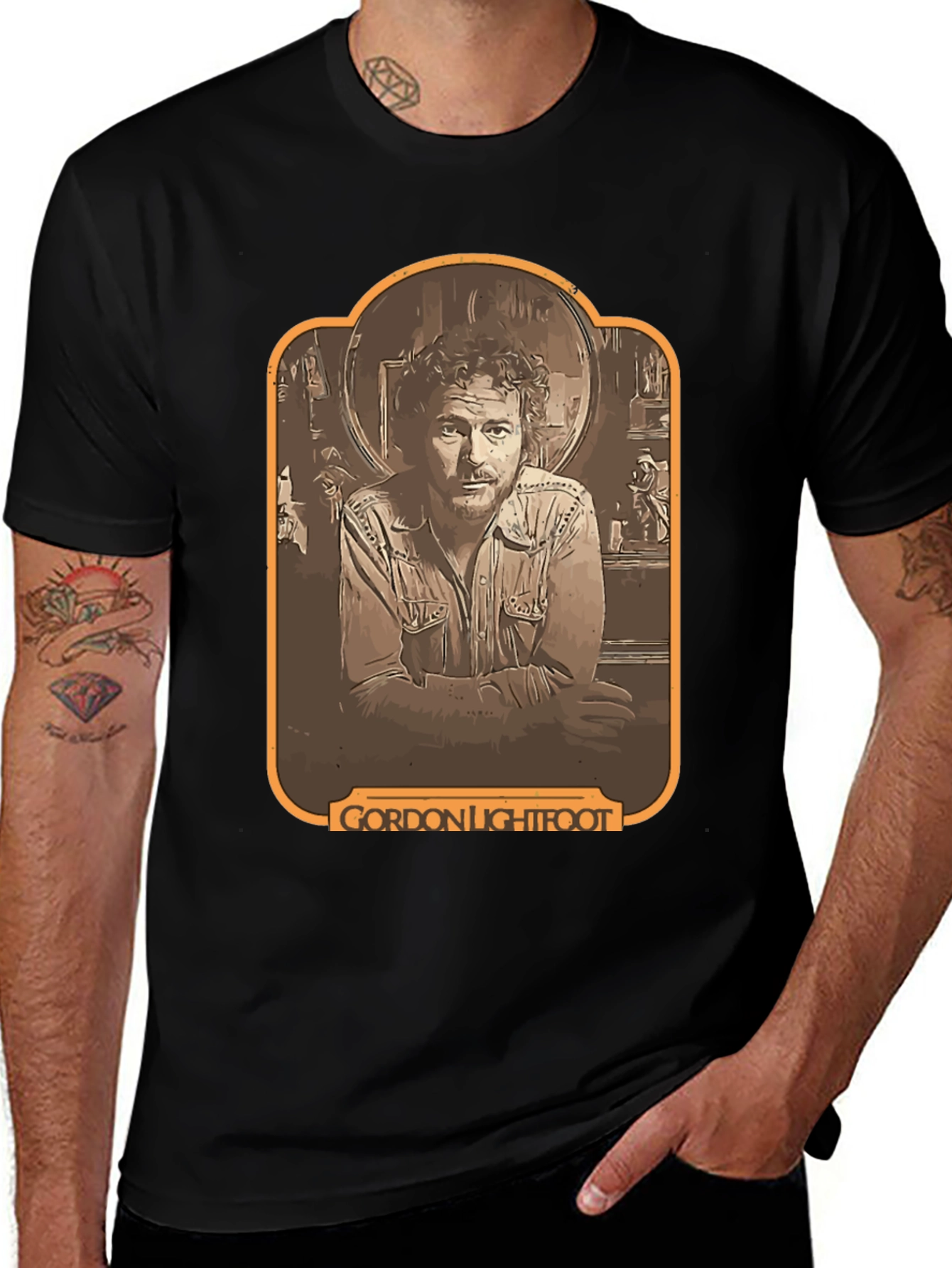 Gordon Lightfoot Graphic T-Shirt - Retro Style