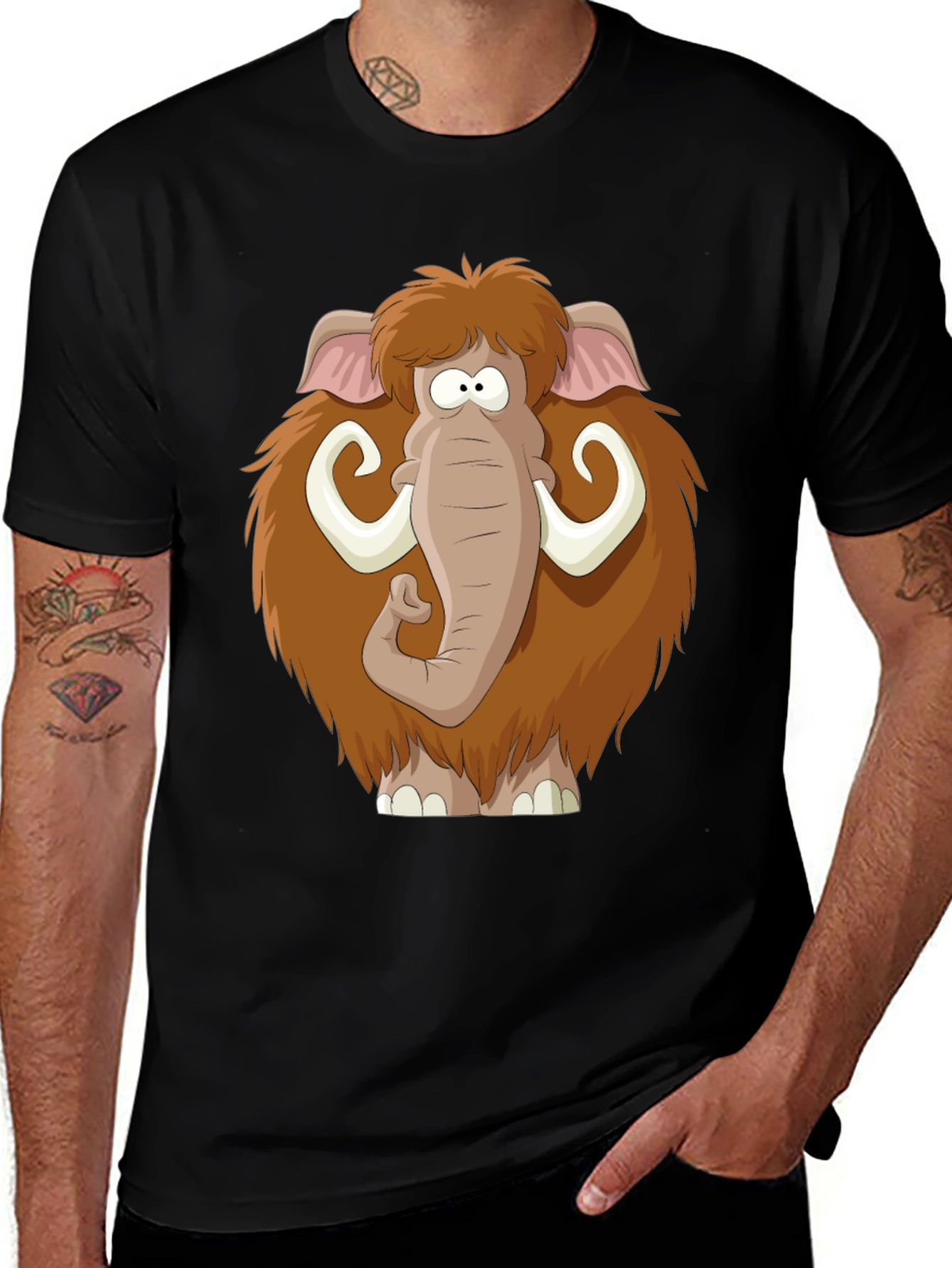 Variant 27 of Mammoth Cartoon Graphic Tee - Stylish & Unique Design