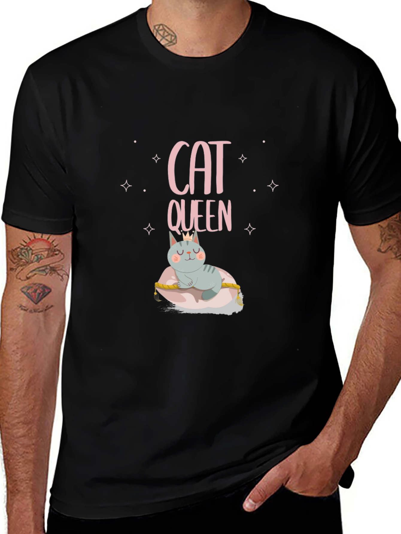 Variant 14 of Cat Queen Black T-Shirt