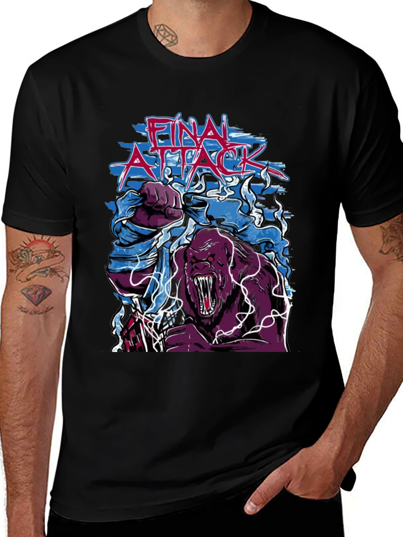Variant 27 of Final Attack Gorilla Graphic T-Shirt