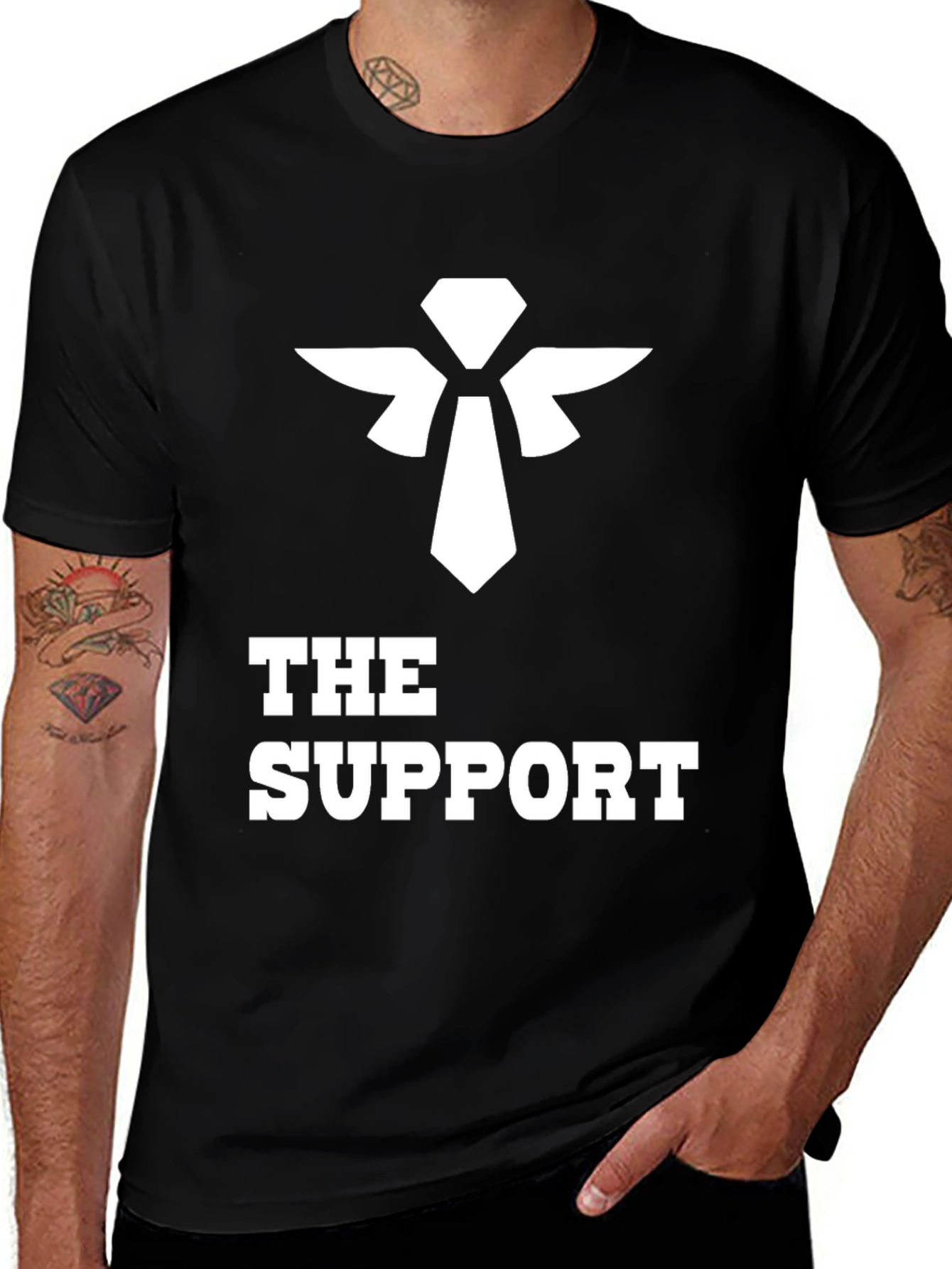 Variant 18 of The Support Black Tee - Gaming Edition