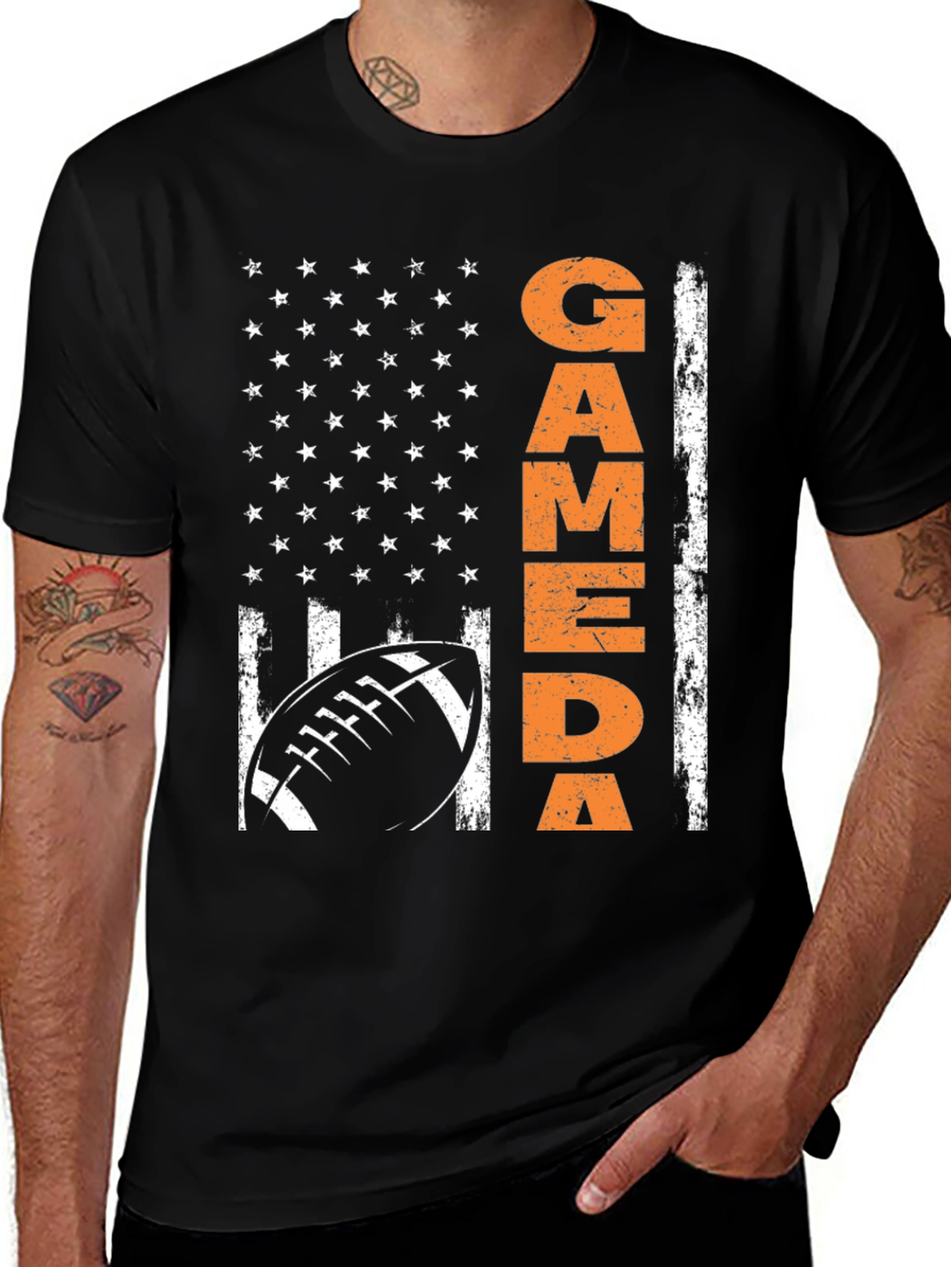 Variant 26 of Game Day Football American Flag T-Shirt