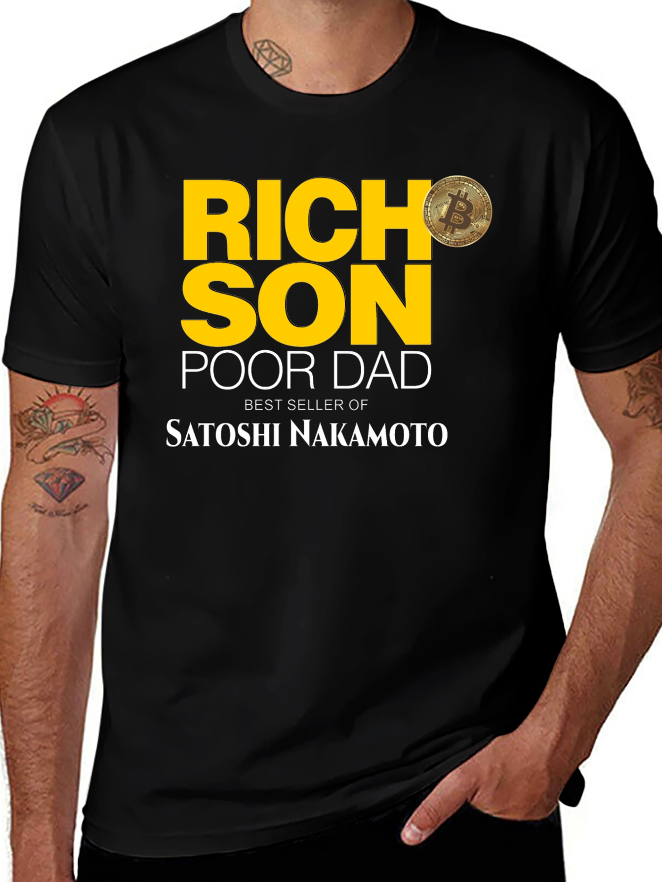 Rich Son Poor Dad Bitcoin T-Shirt