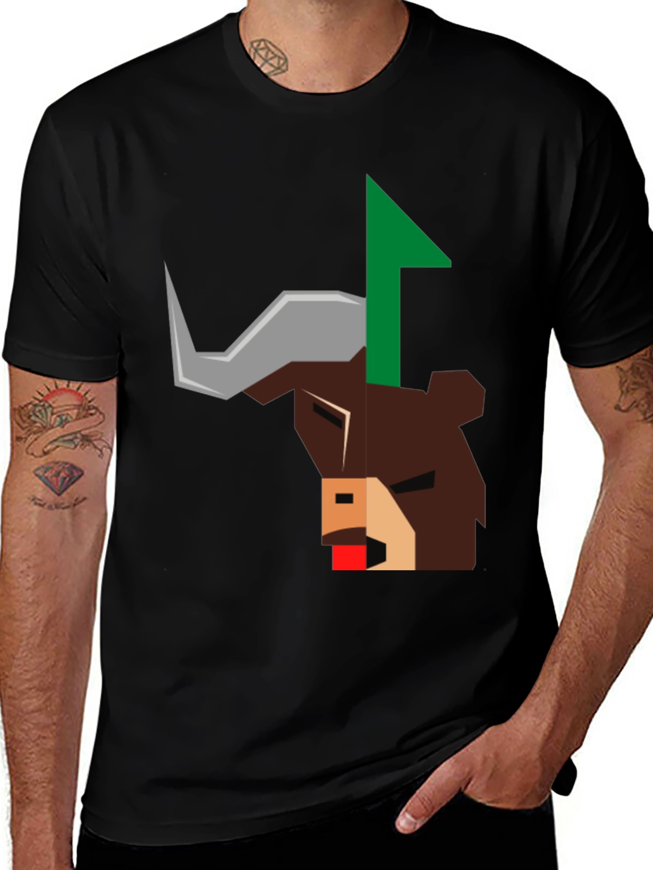 Bull vs Bear Stock Market Tee - Finance T-Shirt