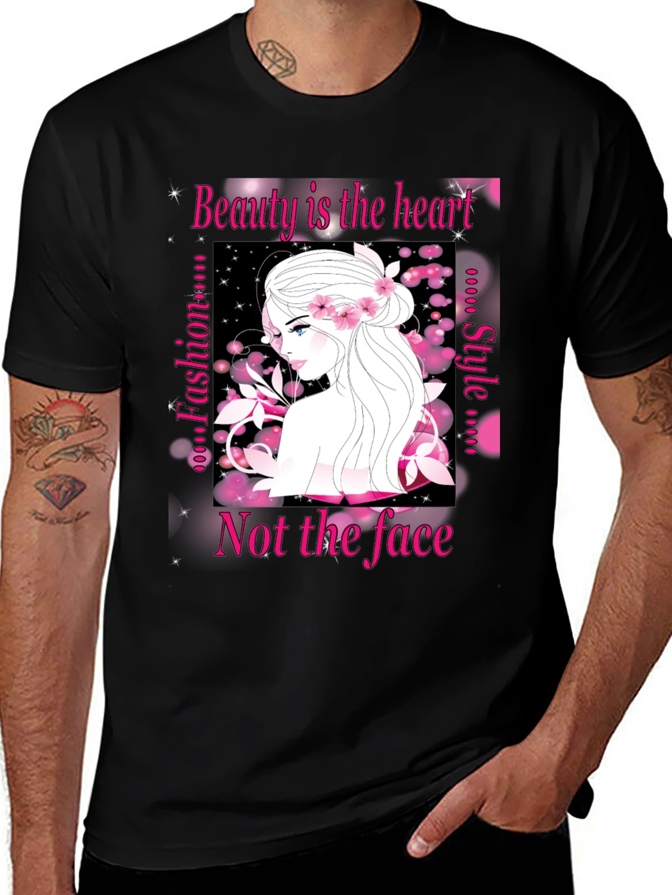 Black Beauty Inside T-Shirt - Fashionable Graphic Tee for Women main image