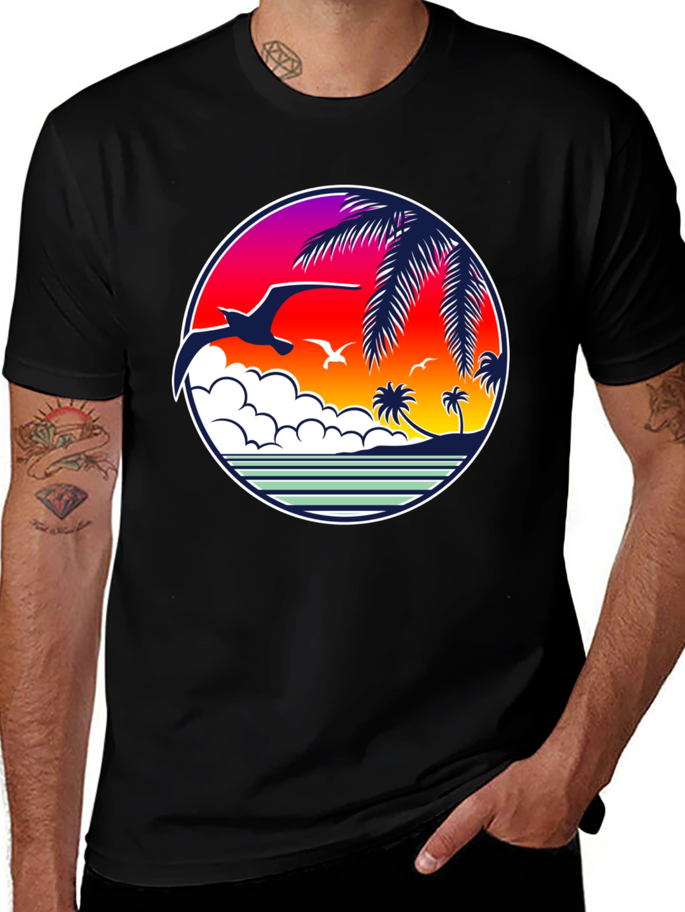 Variant 29 of Tropical Sunset Graphic Tee