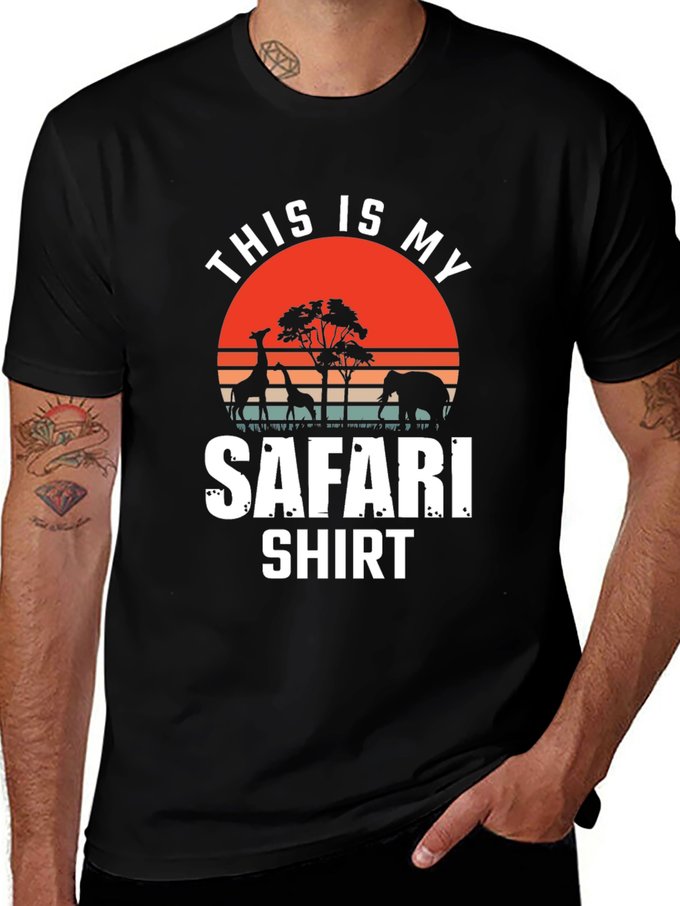 Variant 20 of Safari Shirt - Animal Silhouette Design