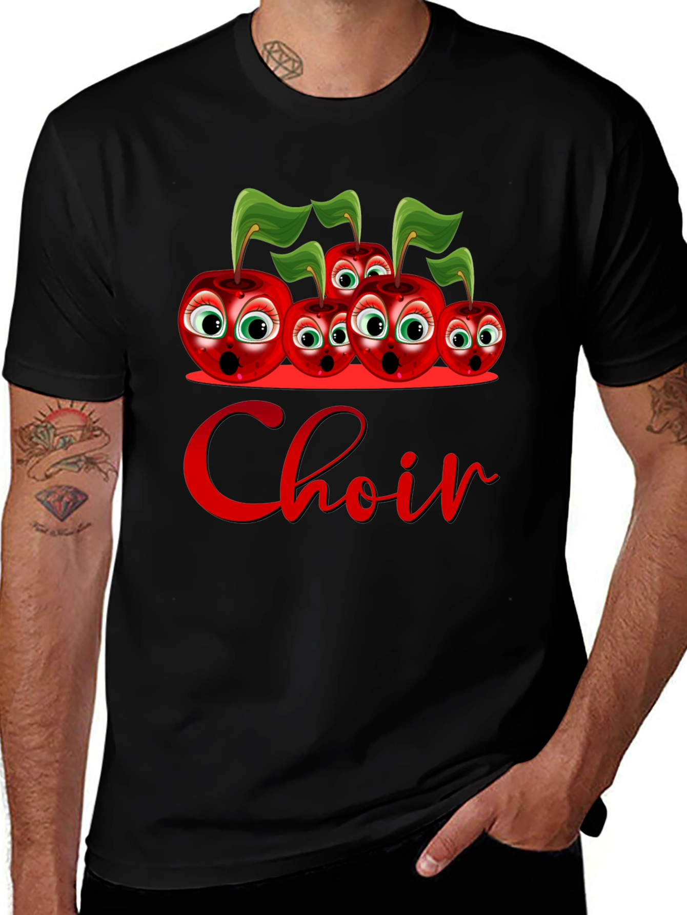 Choir of Cherries T-Shirt - Funny Singing Fruit Tee