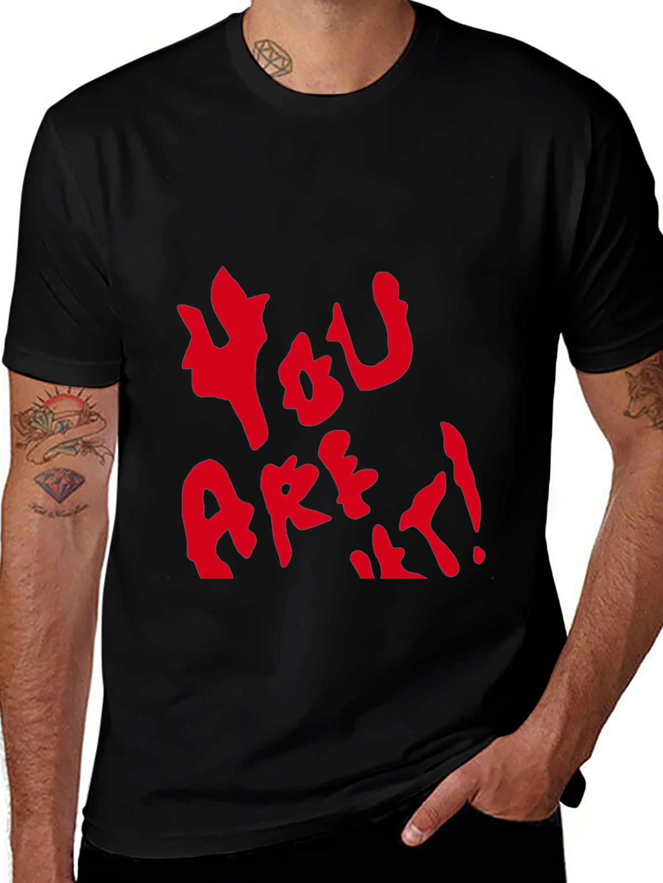 Variant 18 of YOU ARE IT! Graphic Tee - Casual Black T-Shirt