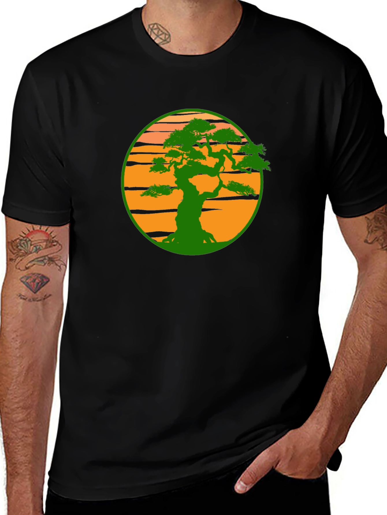 Variant 13 of Bonsai Tree Graphic Tee - Artistic Nature Shirt