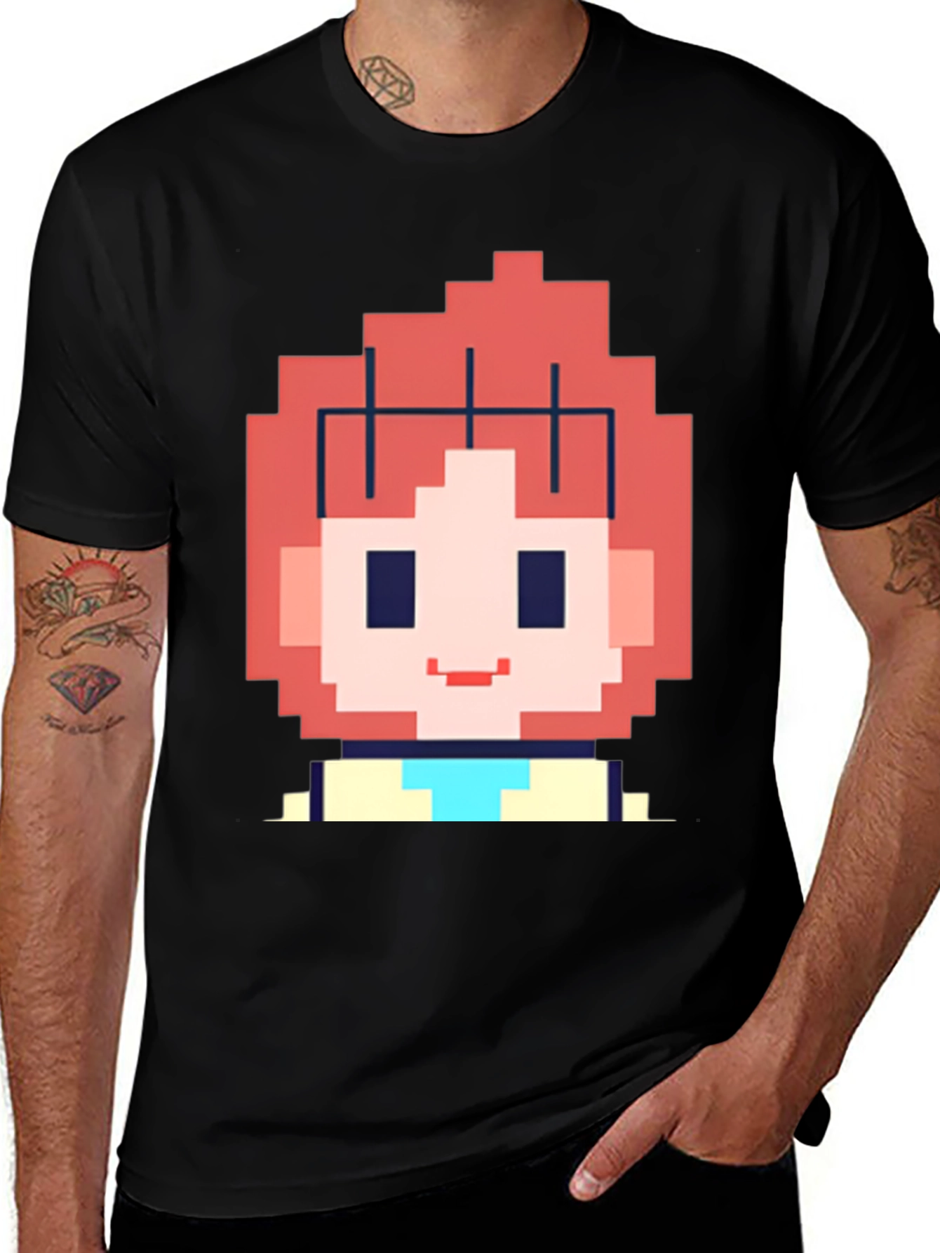 Variant 7 of Pixel Art Character Graphic Tee