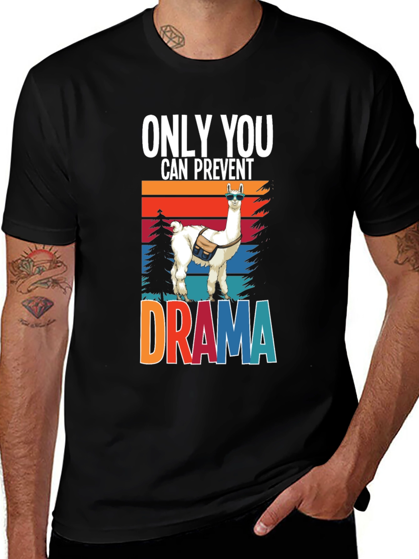 Variant 11 of Only You Can Prevent Drama Llama Graphic Tee