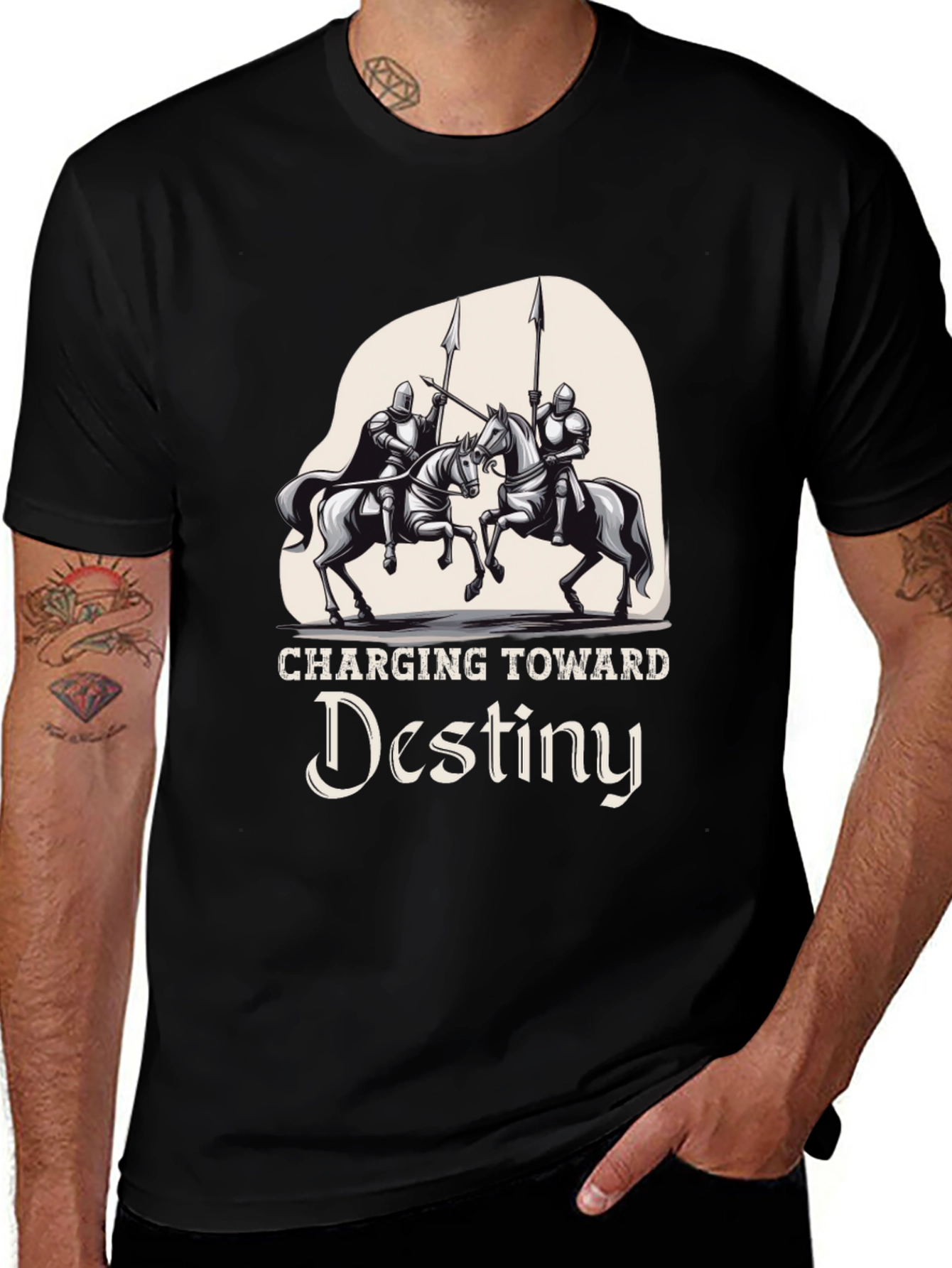 Variant 2 of Charging Toward Destiny Graphic Tee