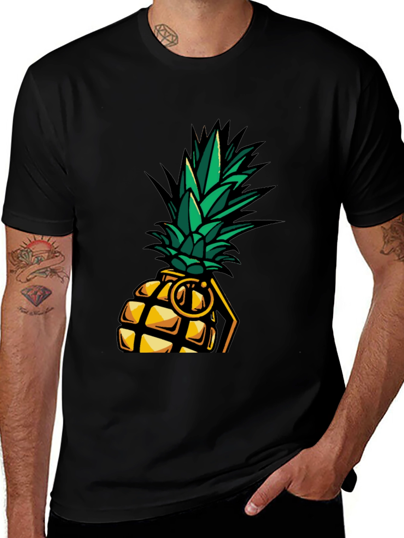 Variant 25 of Pineapple Grenade Graphic Tee - Cool Novelty T-Shirt