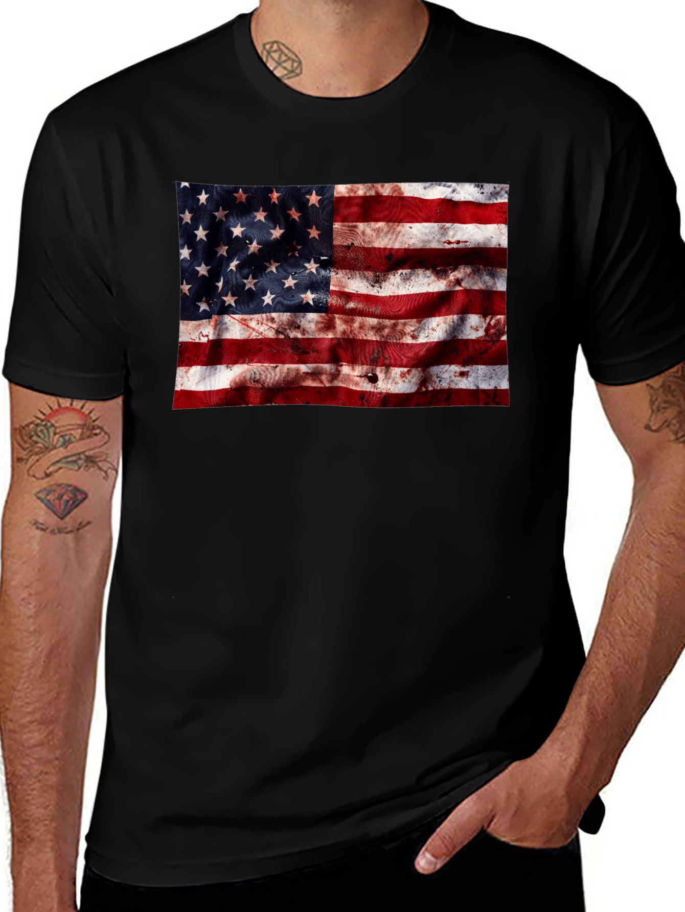 American Flag Graphic T-Shirt