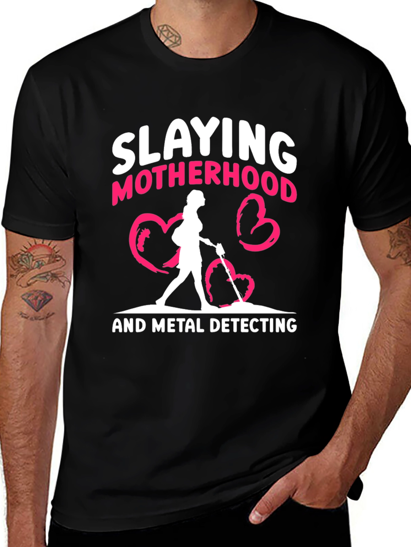 Variant 13 of Slaying Motherhood Metal Detecting Graphic Tee