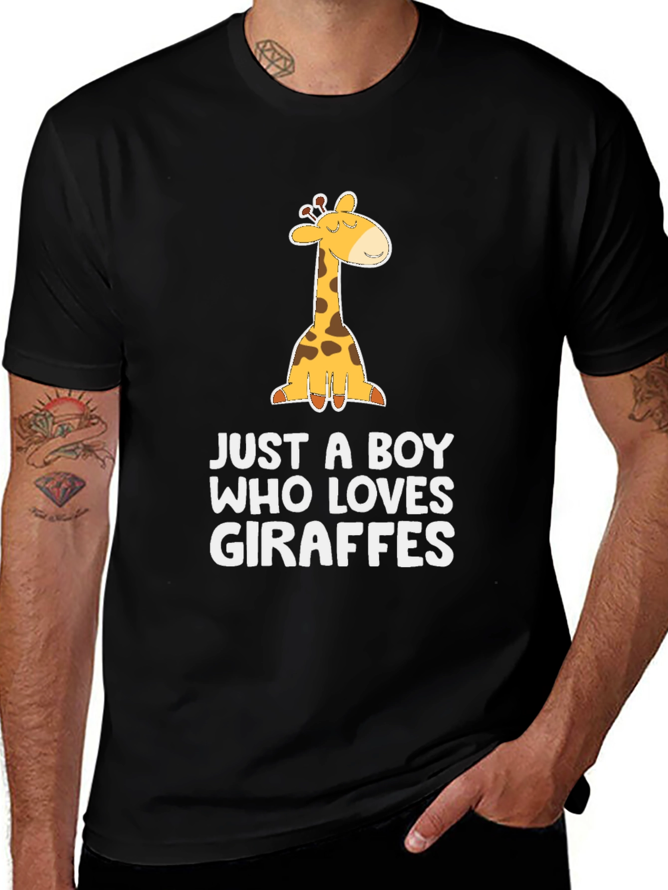 Variant 10 of Giraffe Lover T-Shirt - Just A Boy Who Loves Giraffes