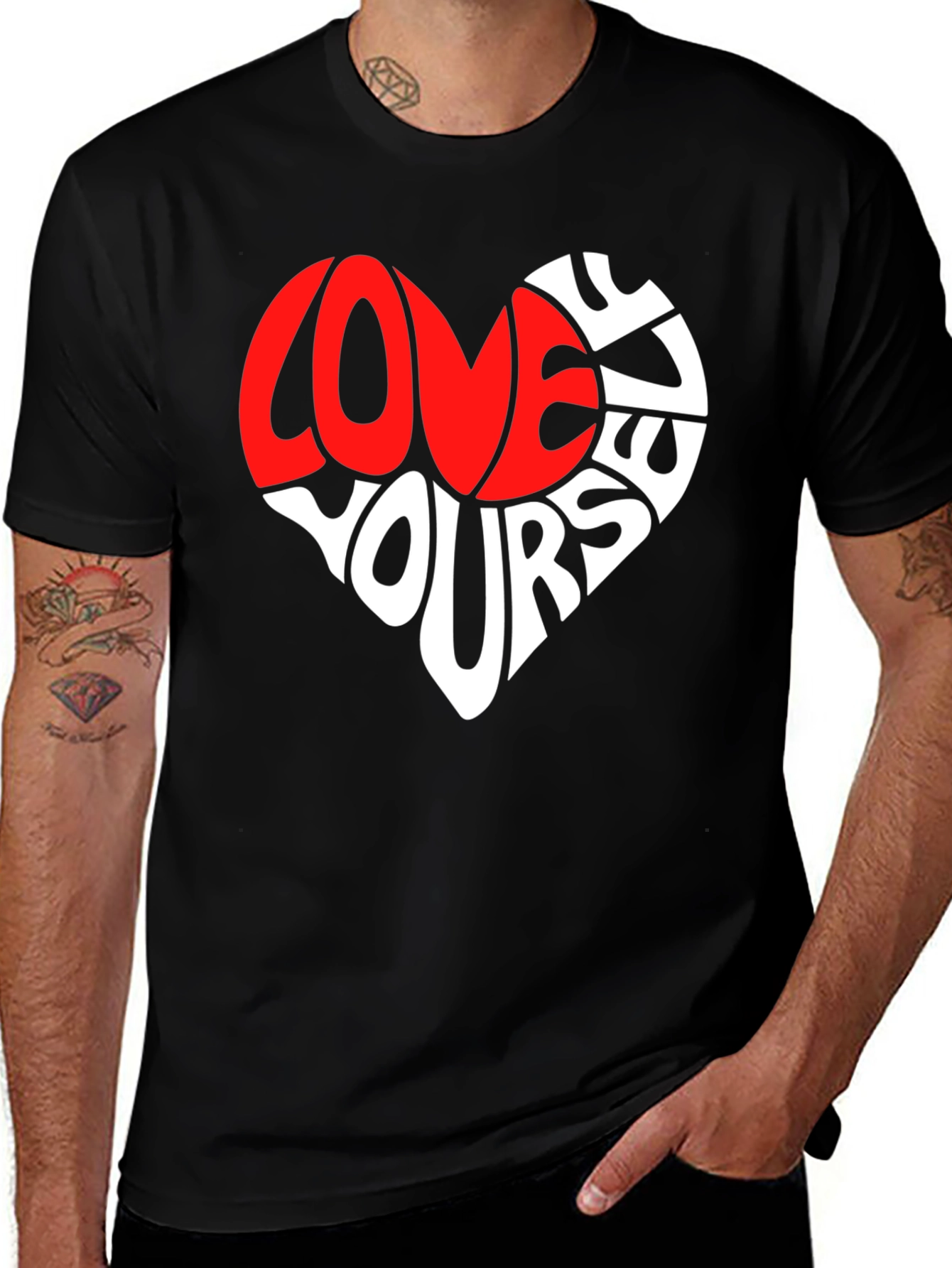 Variant 3 of Love Yourself Heart Graphic T-Shirt