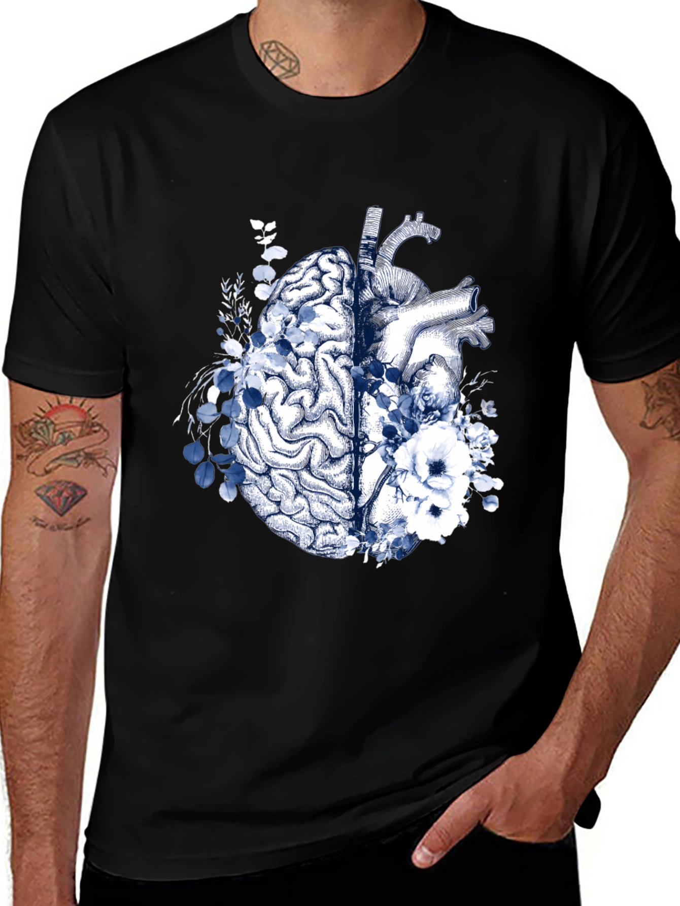 Variant 20 of Brain and Heart T-Shirt