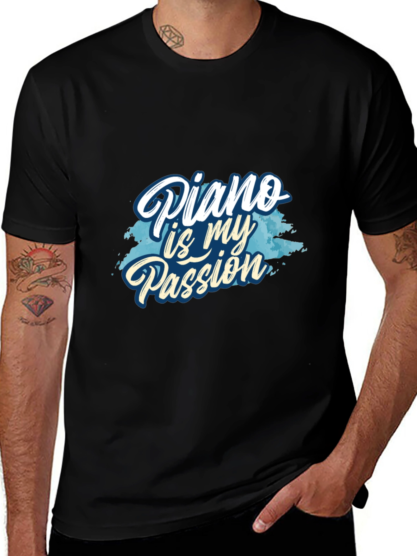 Variant 29 of Piano Passion Black T-Shirt