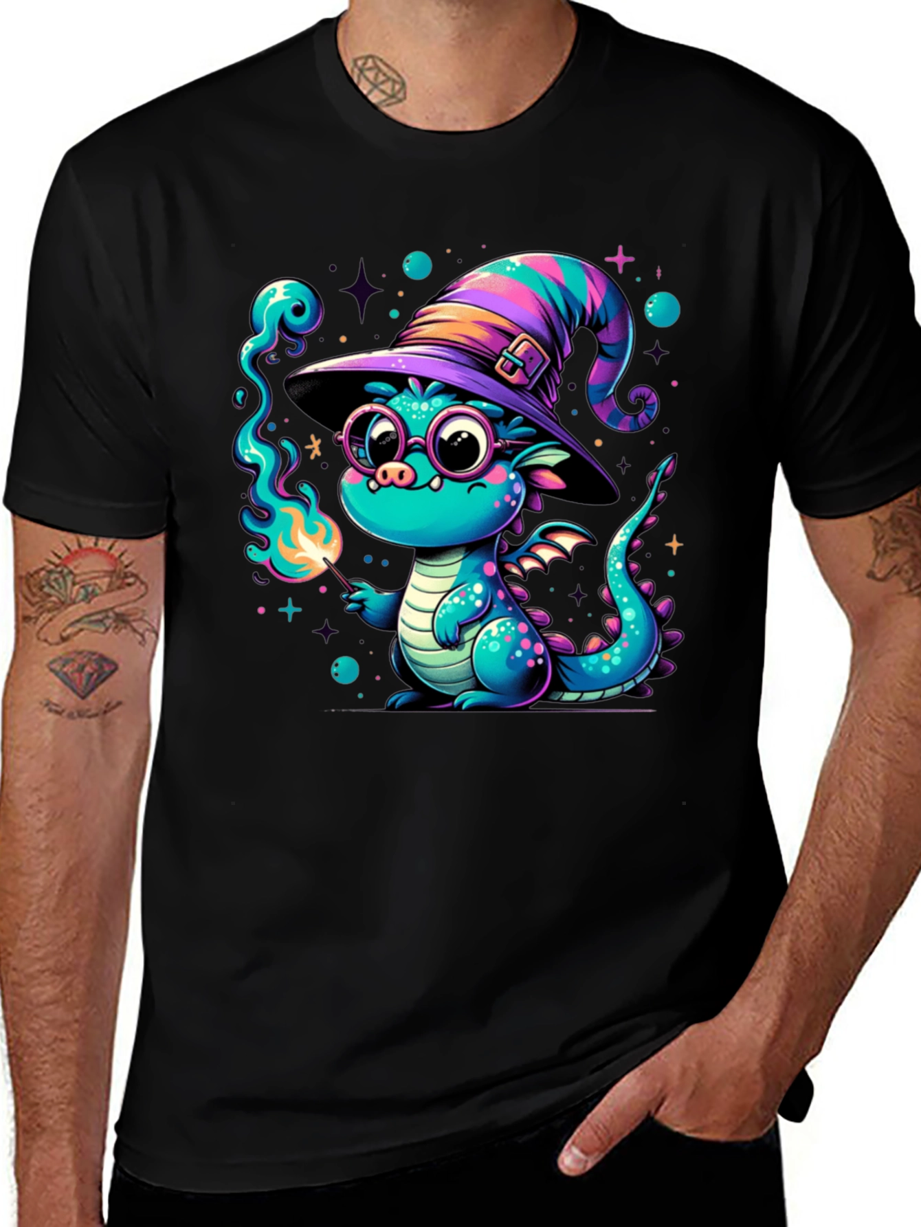 Variant 10 of Wizard Dragon Graphic Tee