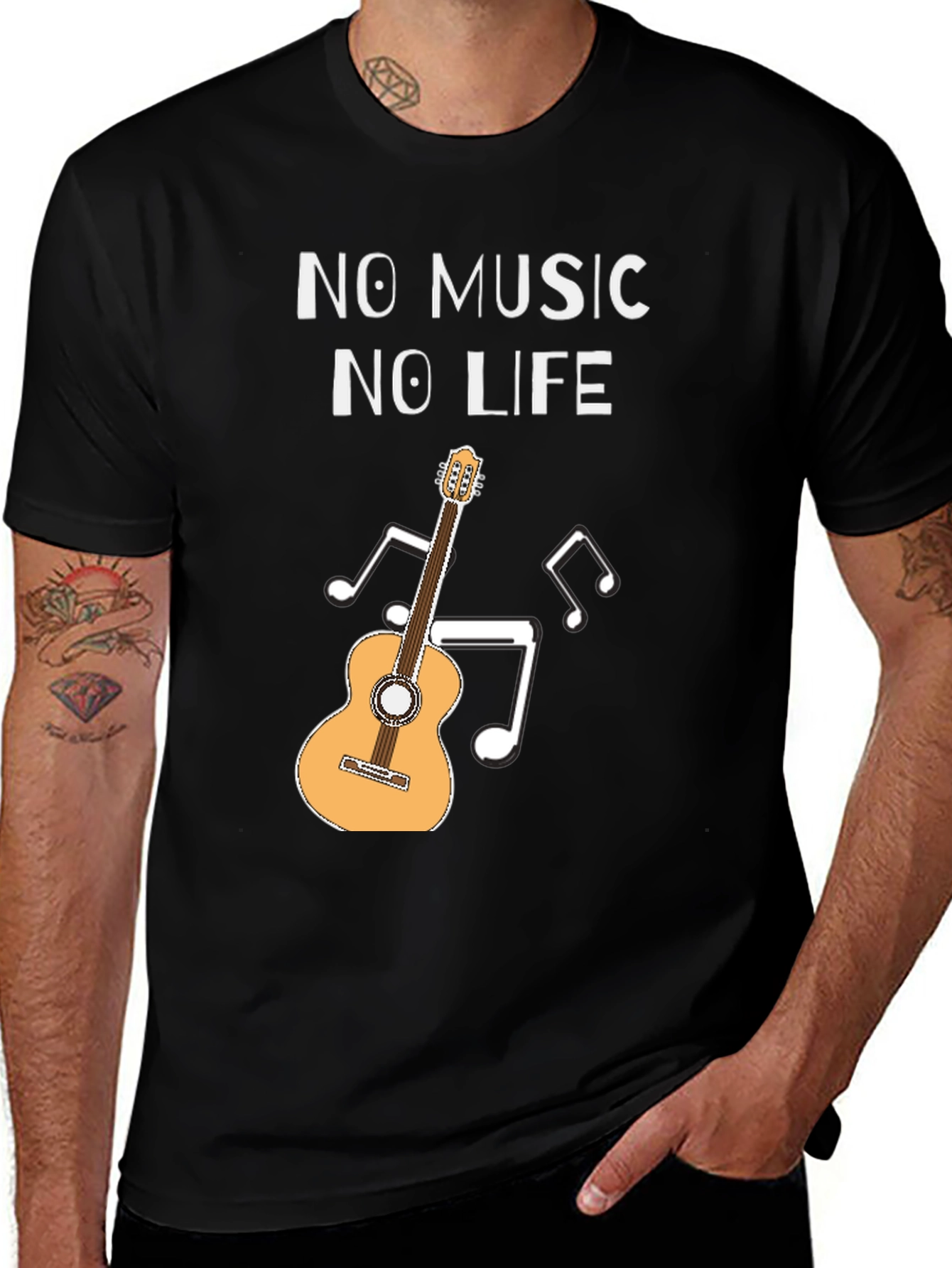 Variant 16 of No Music No Life Guitar Graphic Tee