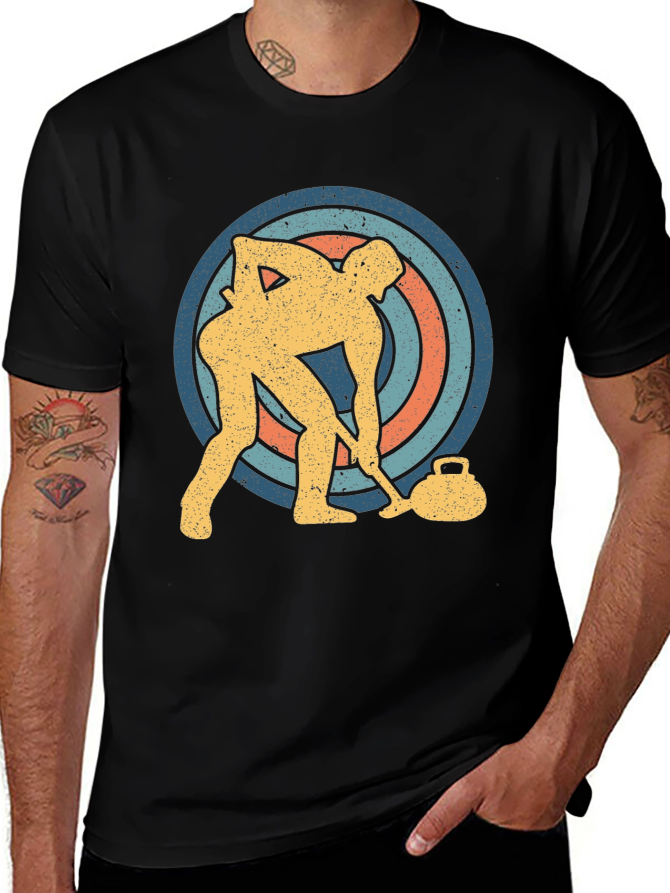 Variant 23 of Retro Curling T-Shirt, Vintage Sports Tee