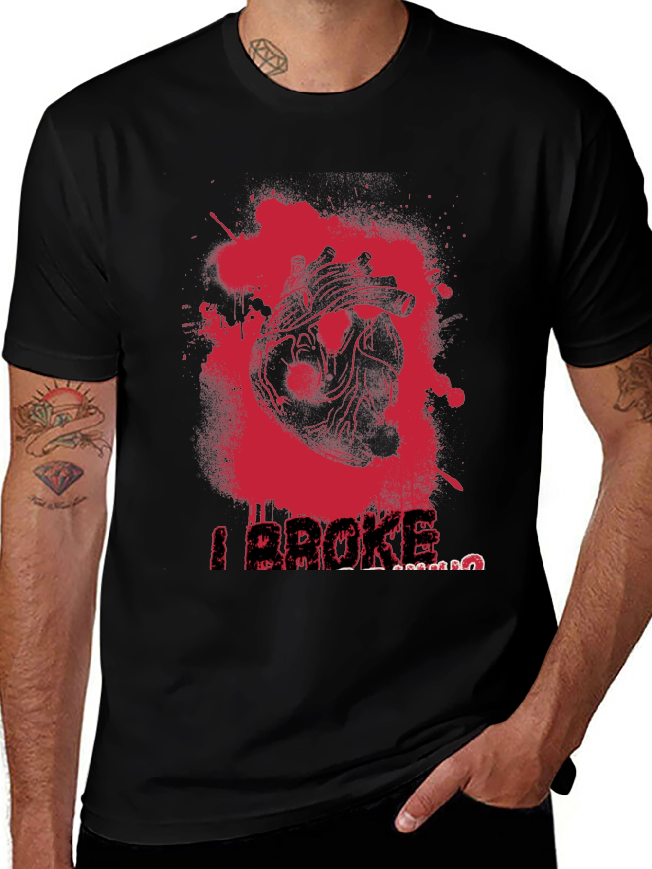 Variant 9 of I Broke My Heart T-Shirt - Graphic Tee