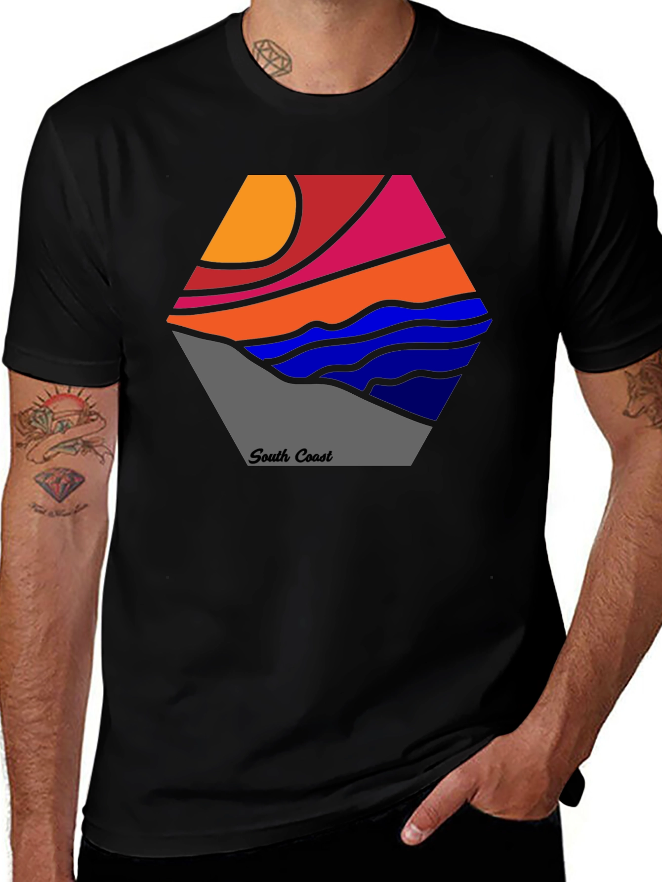 Variant 19 of South Coast Graphic Tee - Stylish Cotton Blend Shirt