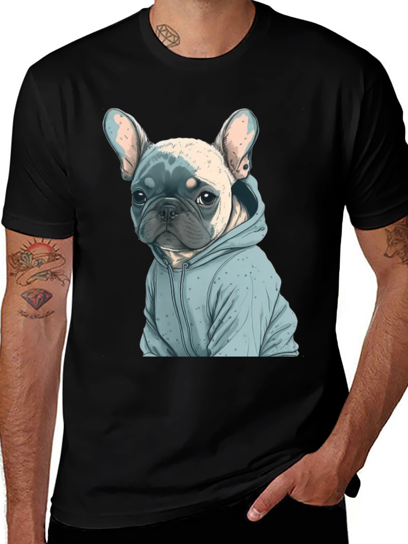Variant 21 of Bulldog Hoodie Graphic Tee