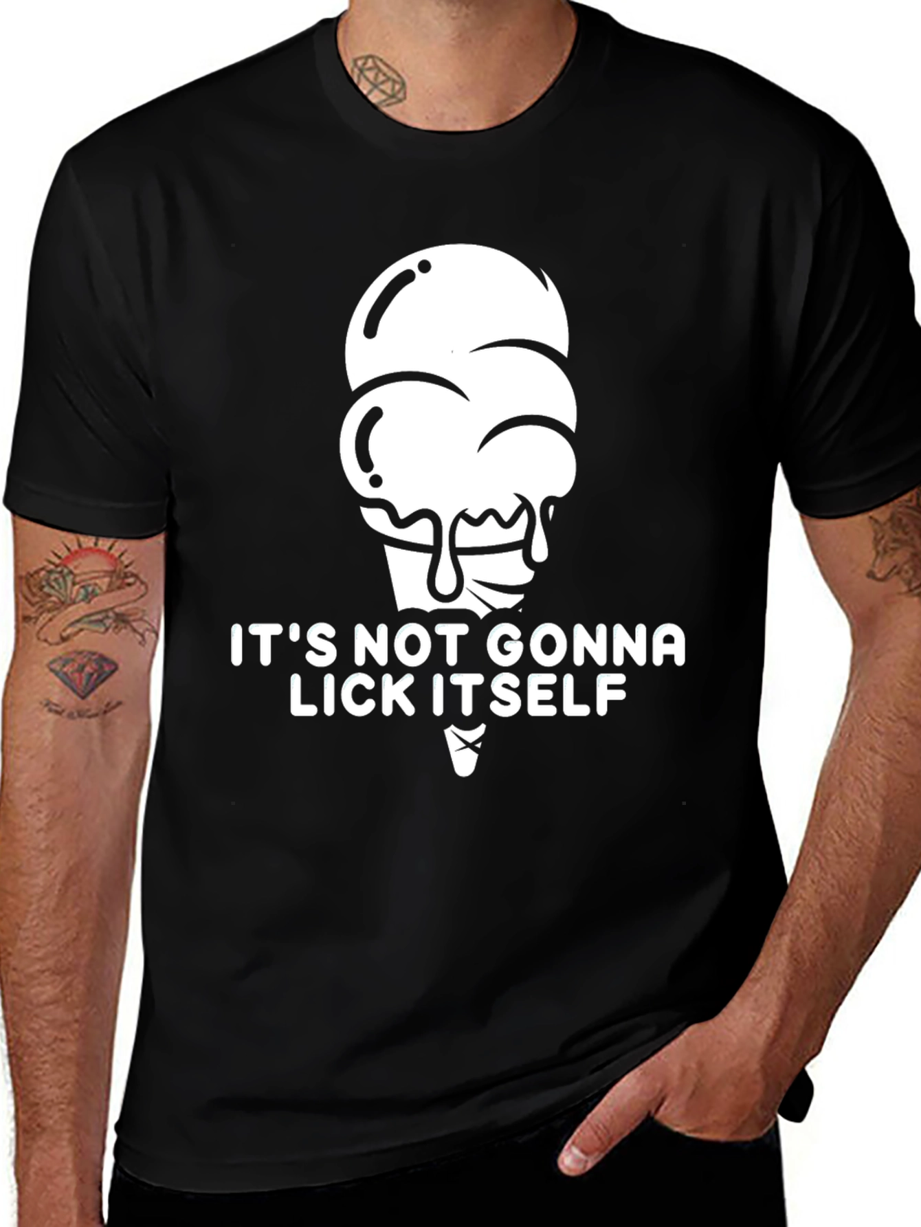 Variant 10 of It's Not Gonna Lick Itself Graphic T-Shirt