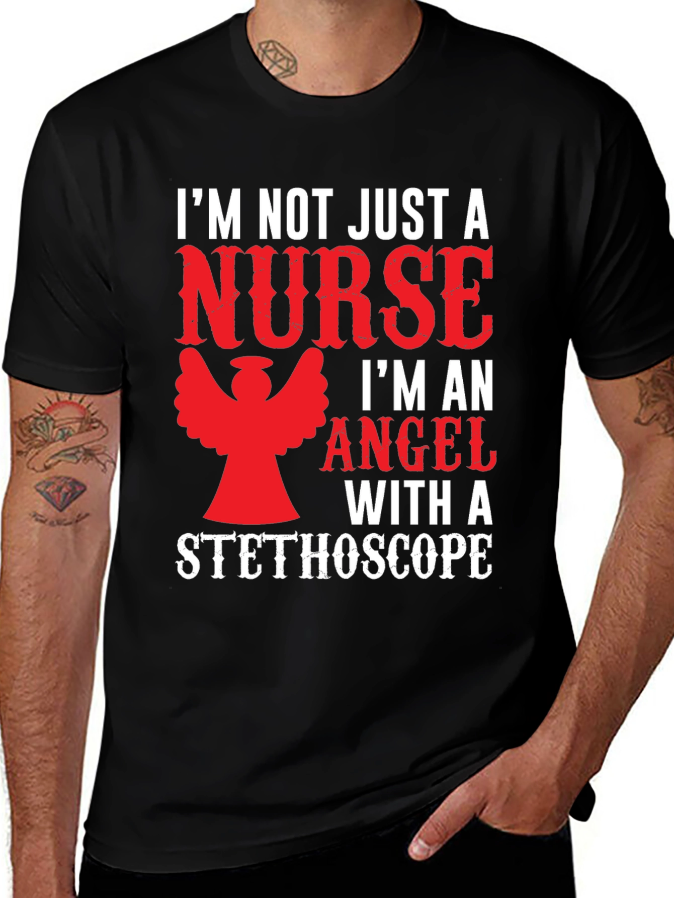 Variant 2 of Nurse Angel T-Shirt Funny Gift