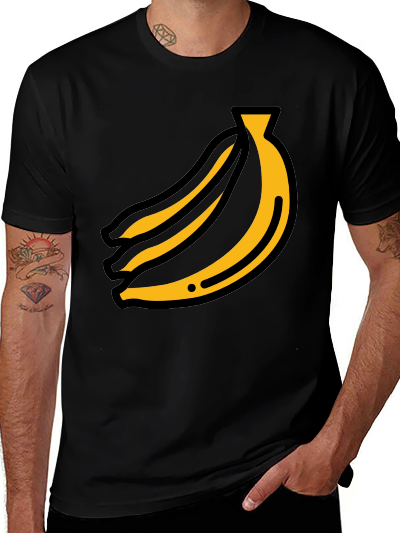 Variant 29 of Banana Bunch Graphic Tee - Modern Unisex Style
