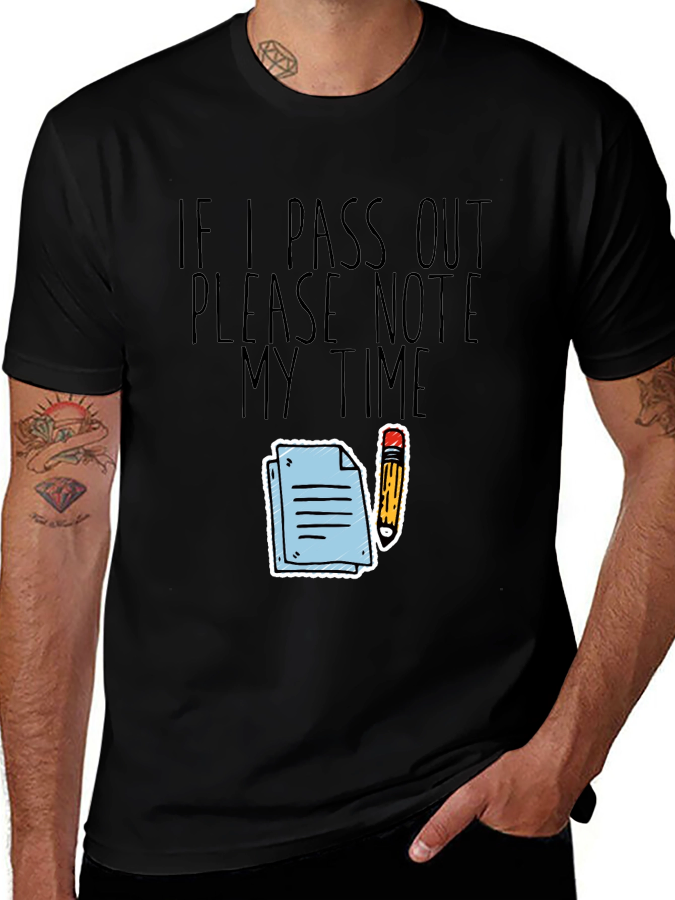 Variant 9 of Funny If I Pass Out Note My Time Graphic Tee