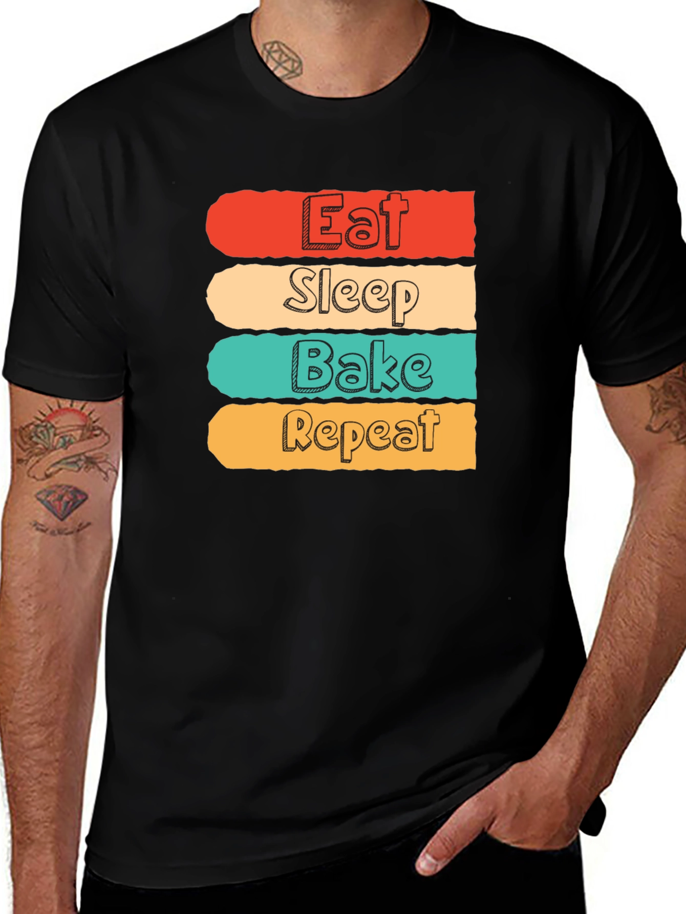 Variant 21 of Eat Sleep Bake Repeat Graphic T-Shirt