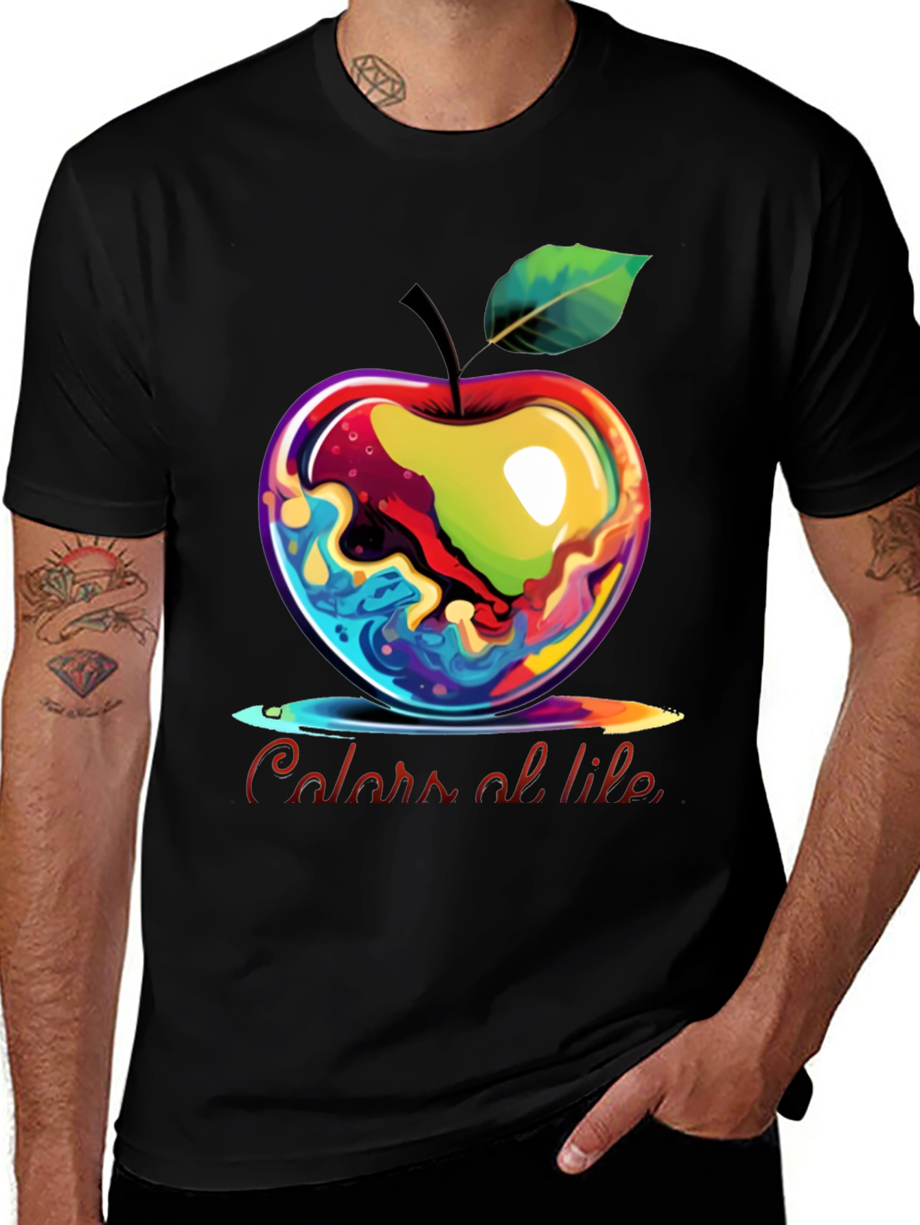Colorful Apple T-Shirt - Colors of Life