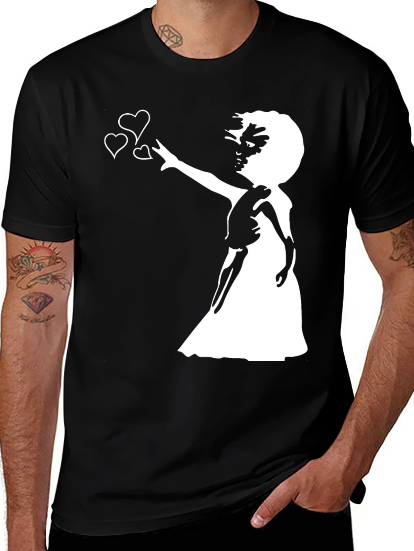 Banksy Balloon Girl Heart T-Shirt