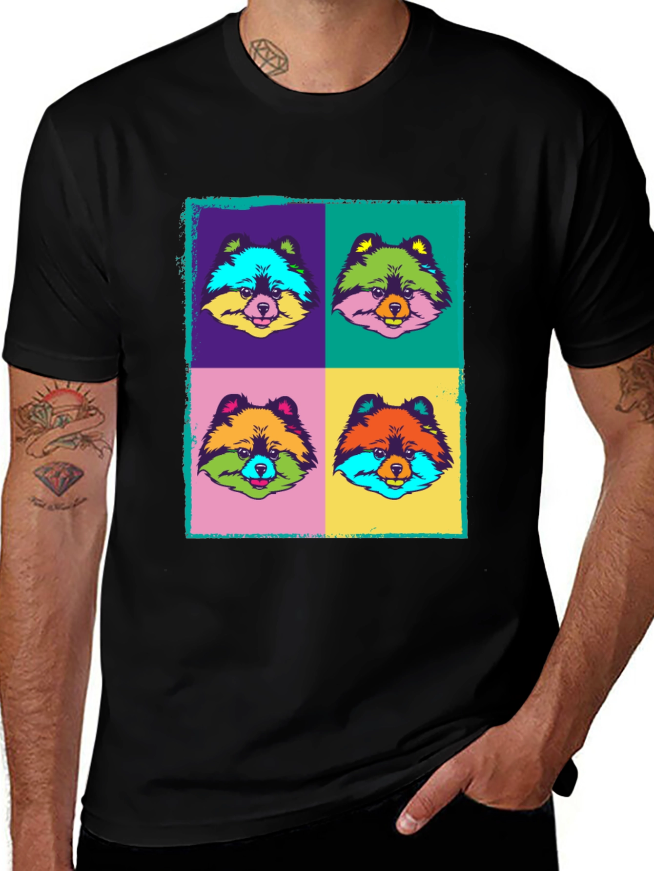 Variant 7 of Pop Art Pomeranian T-Shirt - Unique Graphic Tee
