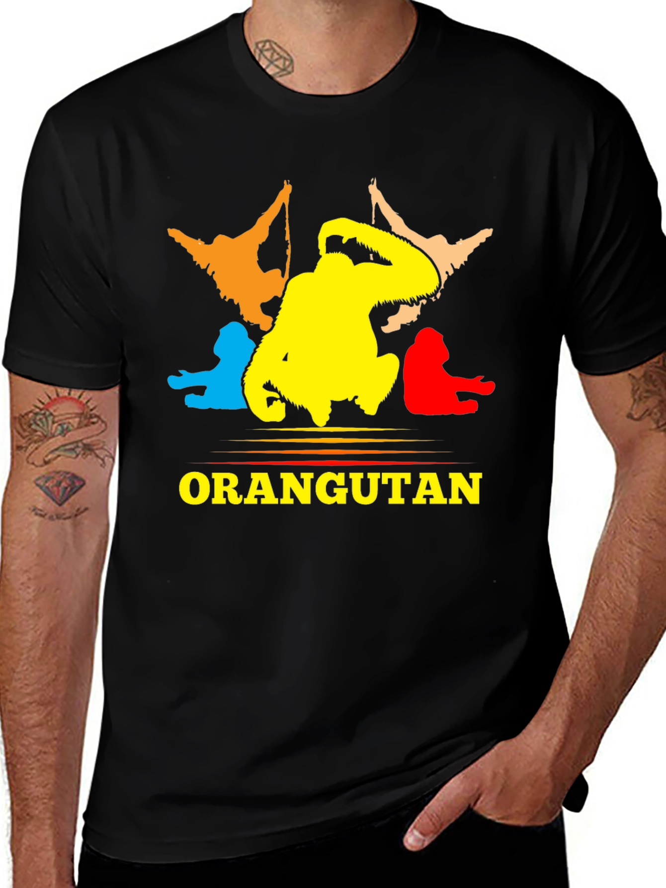 Variant 12 of Orangutan Graphic Tee, Fun Colorful Ape Design Shirt