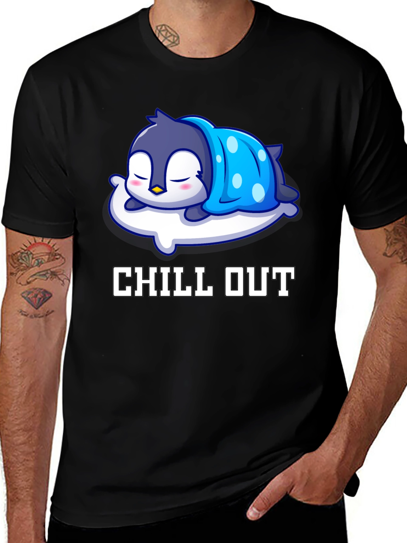 Variant 25 of Chill Out Penguin Graphic T-Shirt