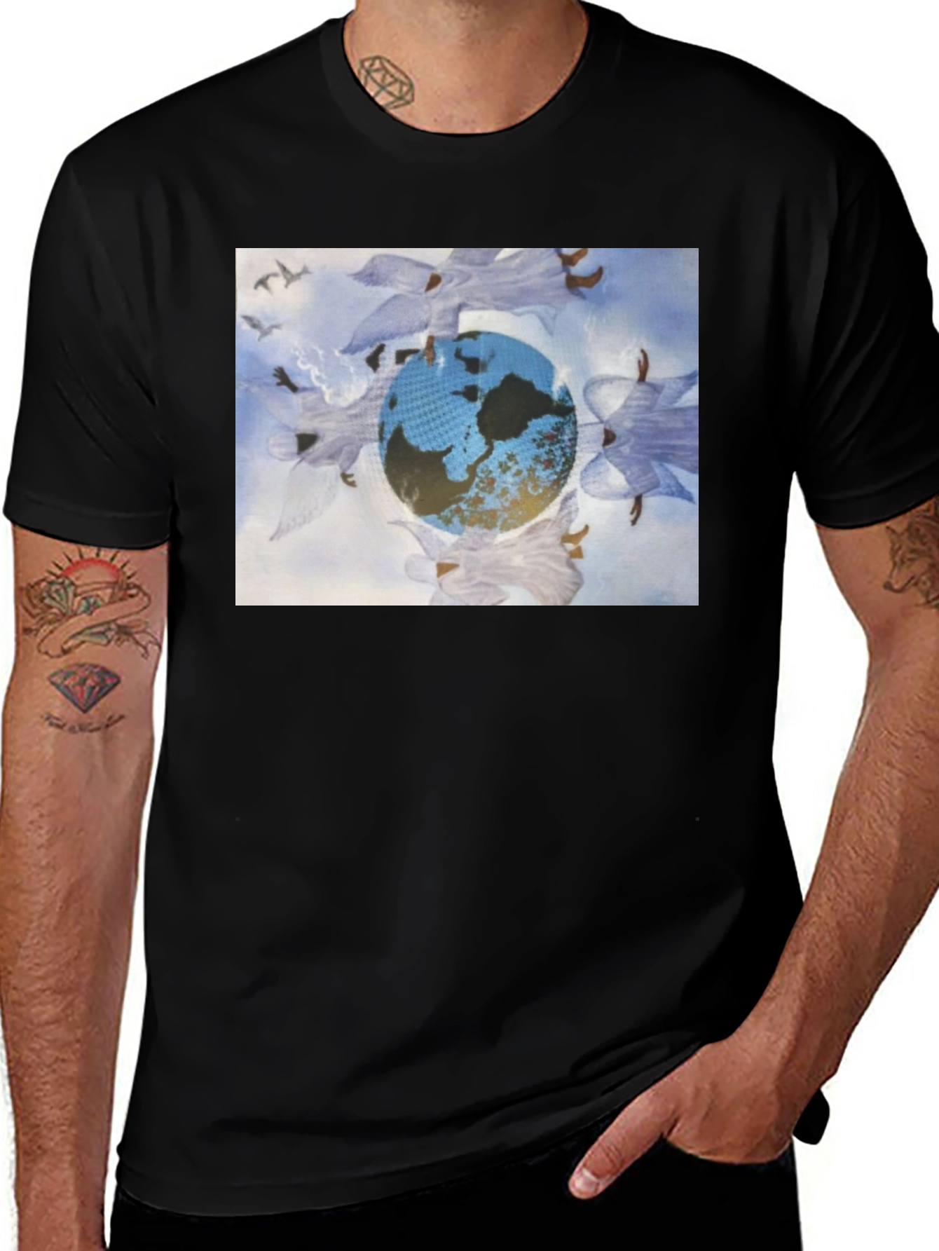 Variant 29 of World Graphic Black T-Shirt