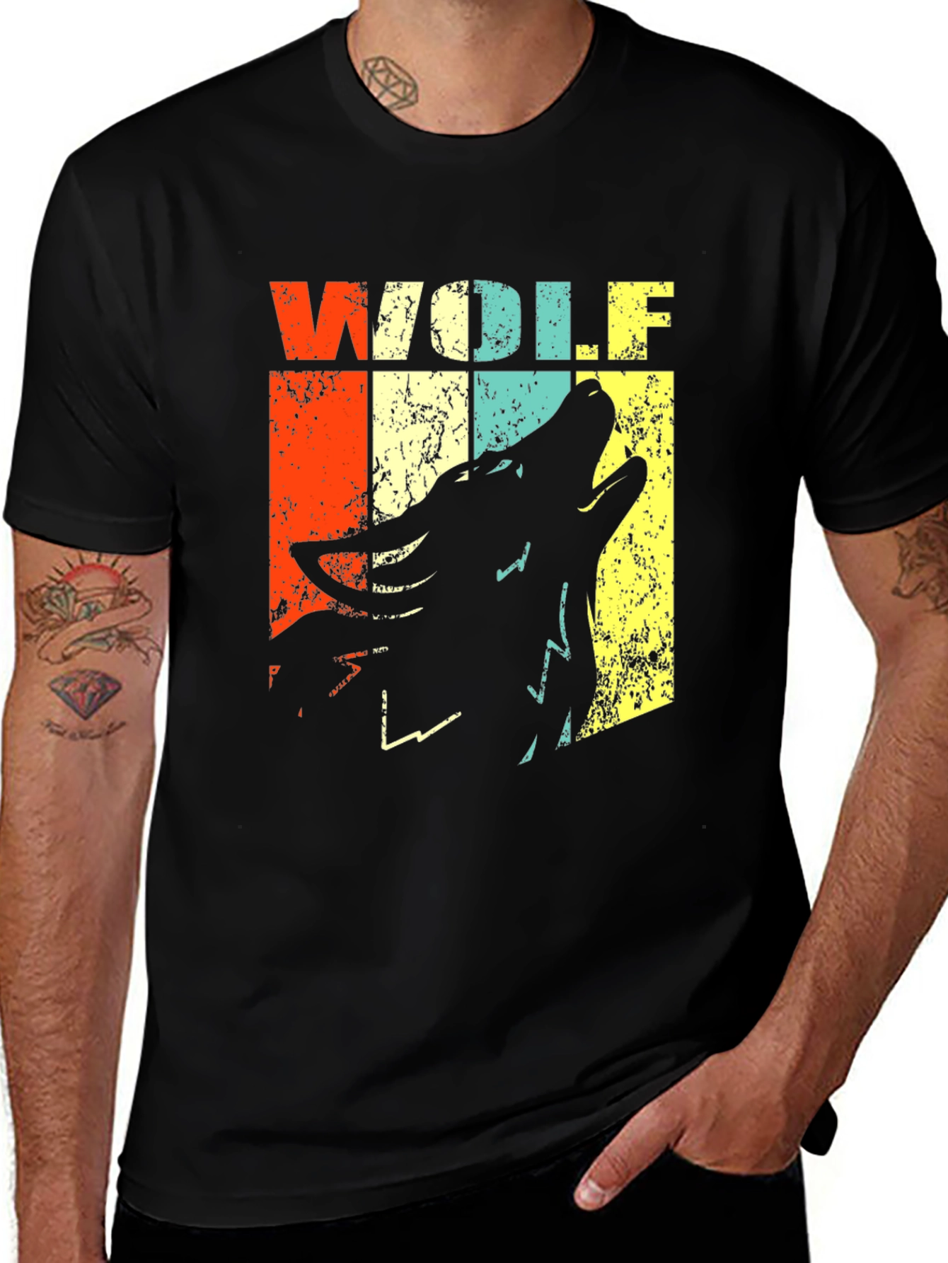 Variant 14 of Vintage Wolf Graphic T-Shirt - Retro Design