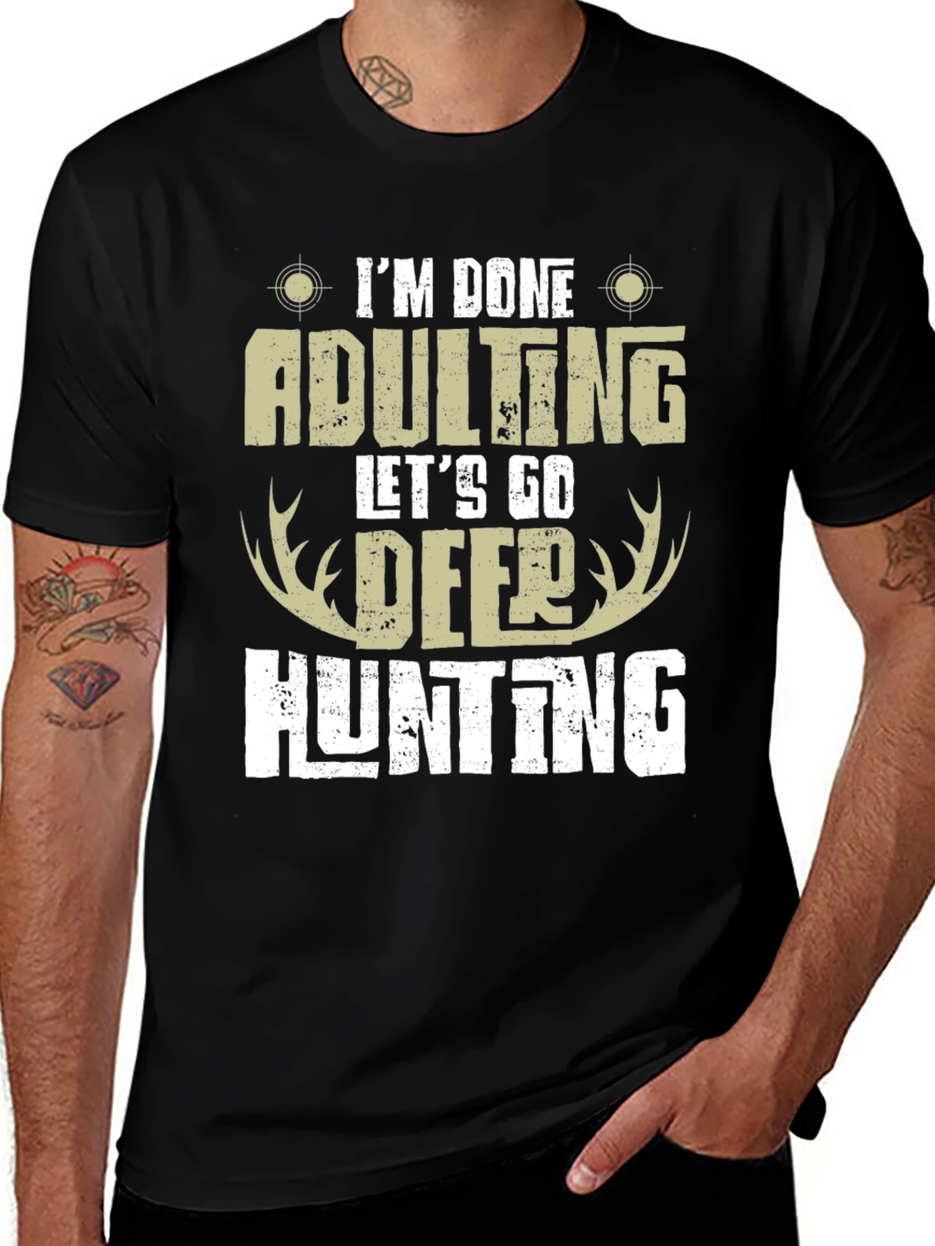 Variant 5 of I'm Done Adulting Let's Go Deer Hunting T-Shirt