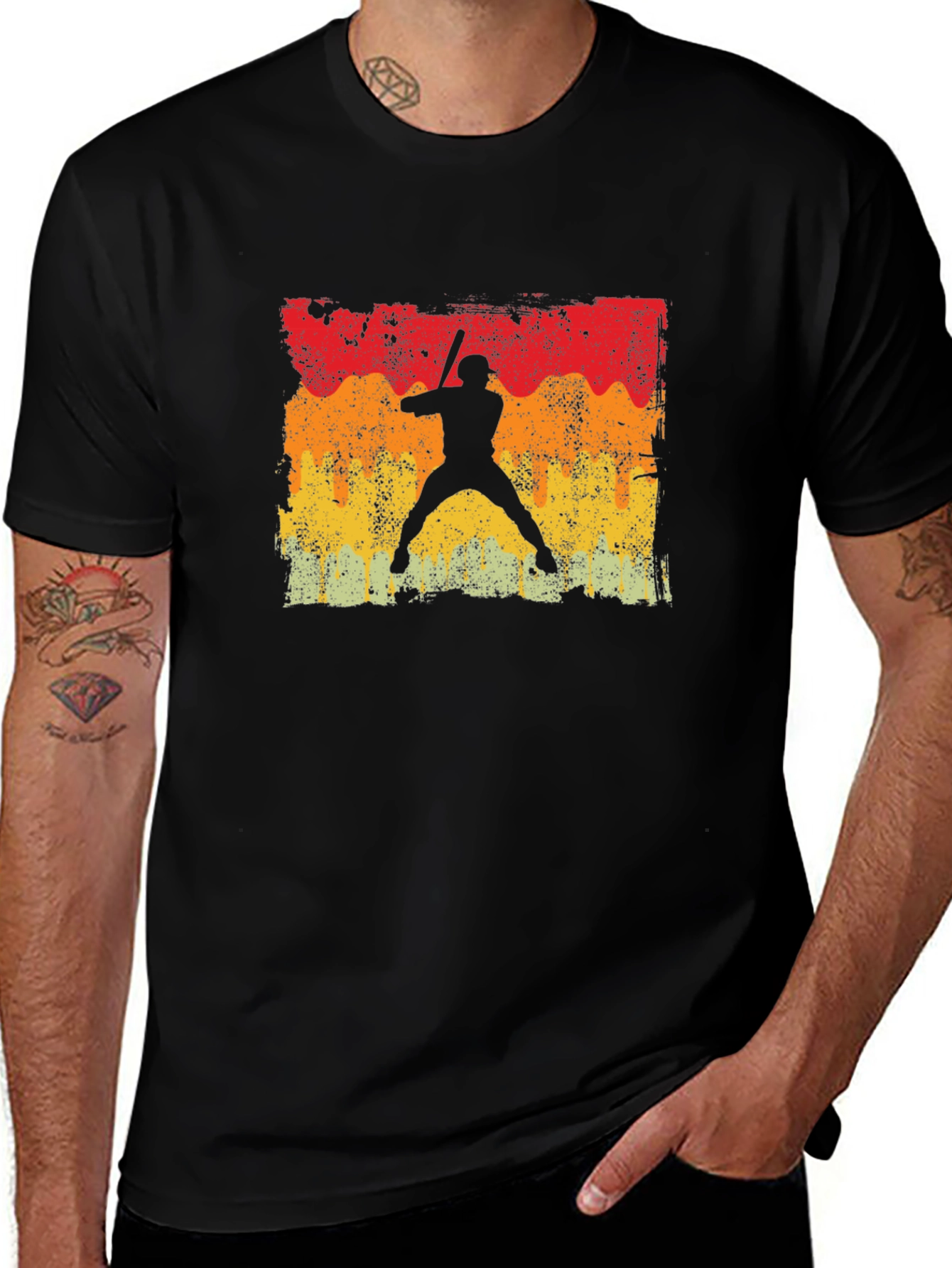 Variant 19 of Retro Baseball Silhouette T-Shirt