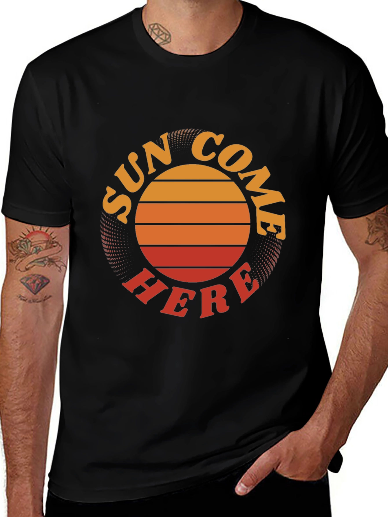 Variant 29 of Sun Come Here Graphic Tee - Retro Vibe